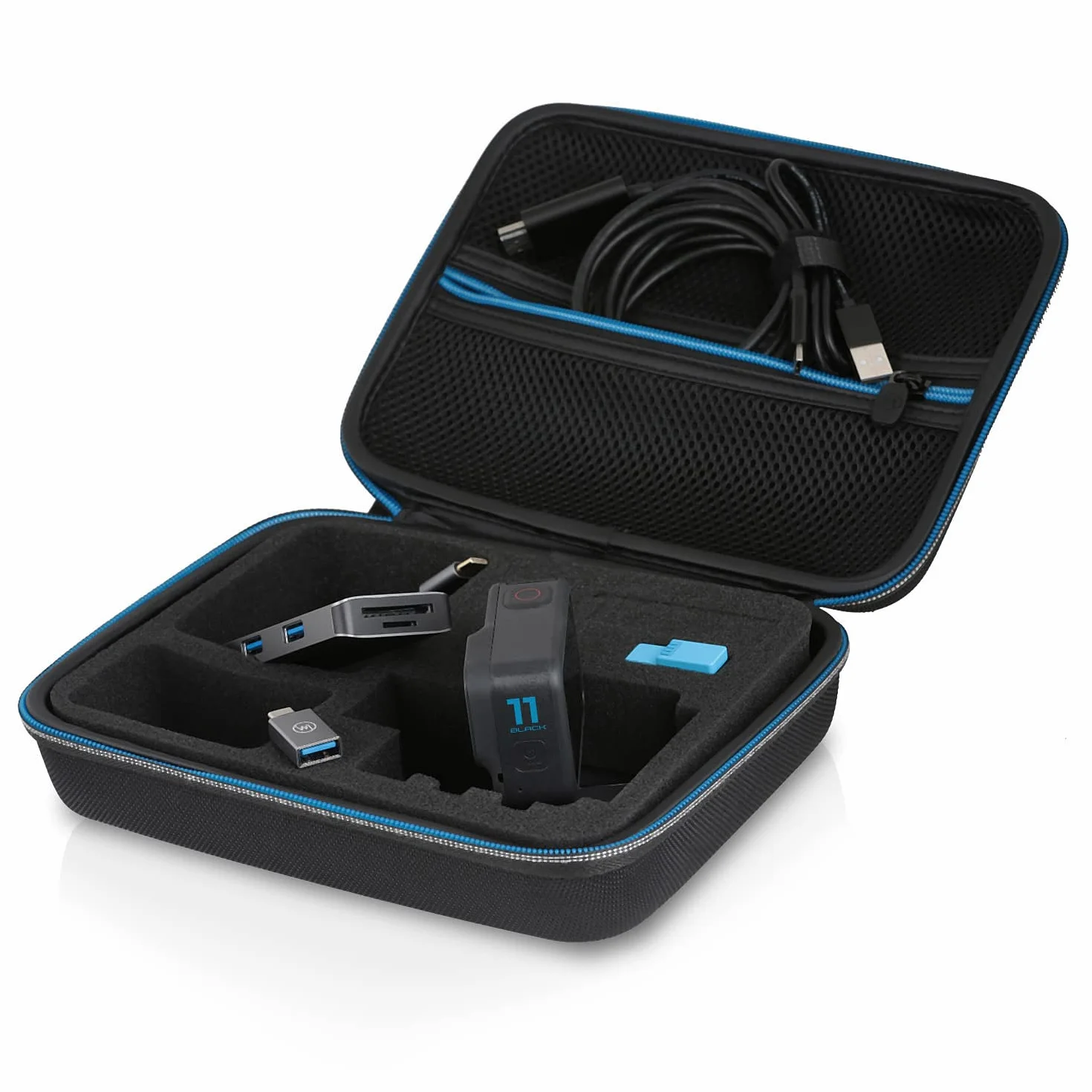 Wicked Chili GOP Case -M- pokrowiec odporny na działanie wody, kompatybilny z GoPro Hero 13 Black, 12, 11, 10, 9, torba ochronna, torba do kamery sportowej SJCAM, Akaso, Surfola (odporna na uderzenia