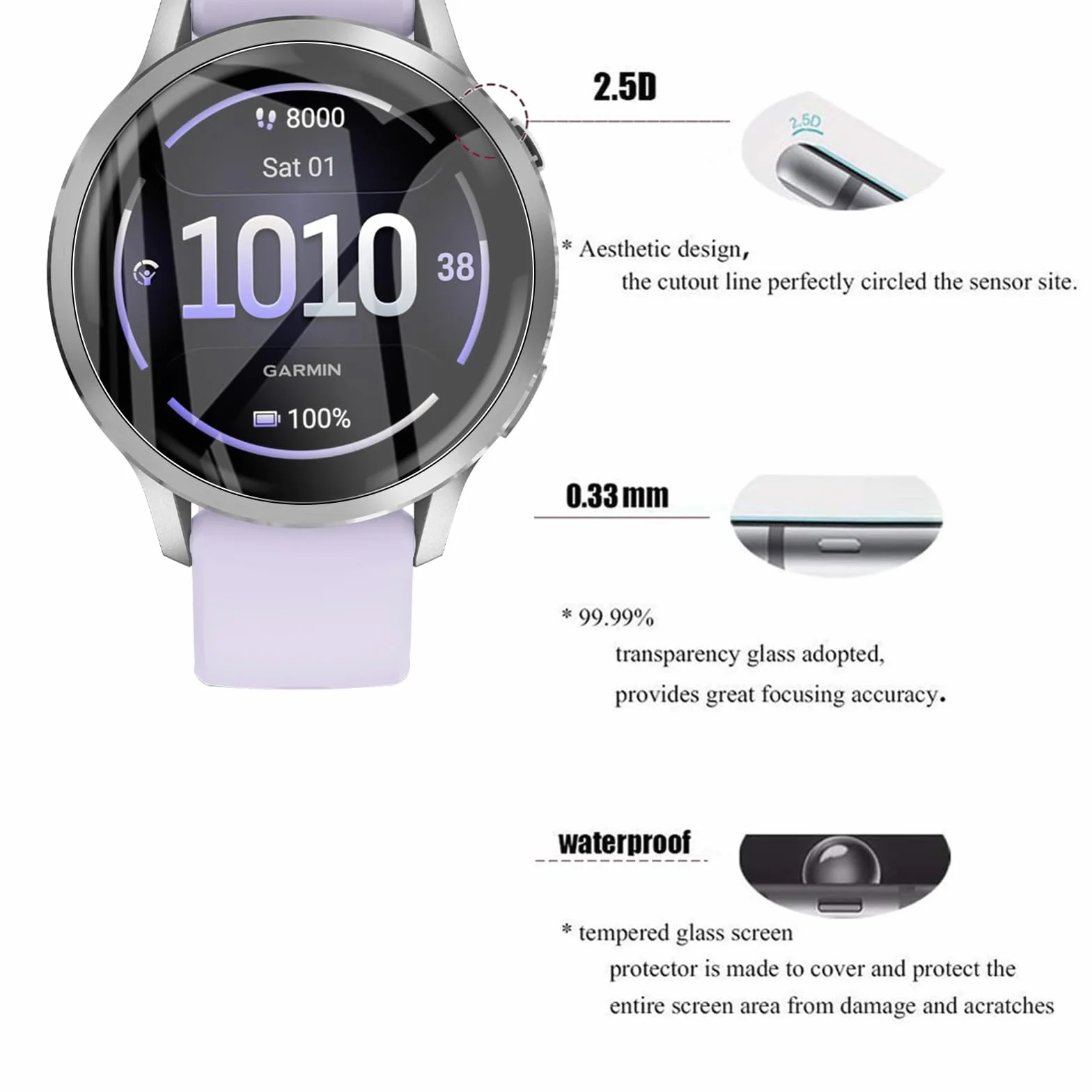 AOKUMA [5-pak do Garmin Venu 4 41 mm/Venu 3S 41 mm miękka osłona ekranu TPU, elastyczna folia TPU [nie szkło], odporna na zarysowania, bez pęcherzyków powietrza, przyjazna dla obudowy, przezroczysta