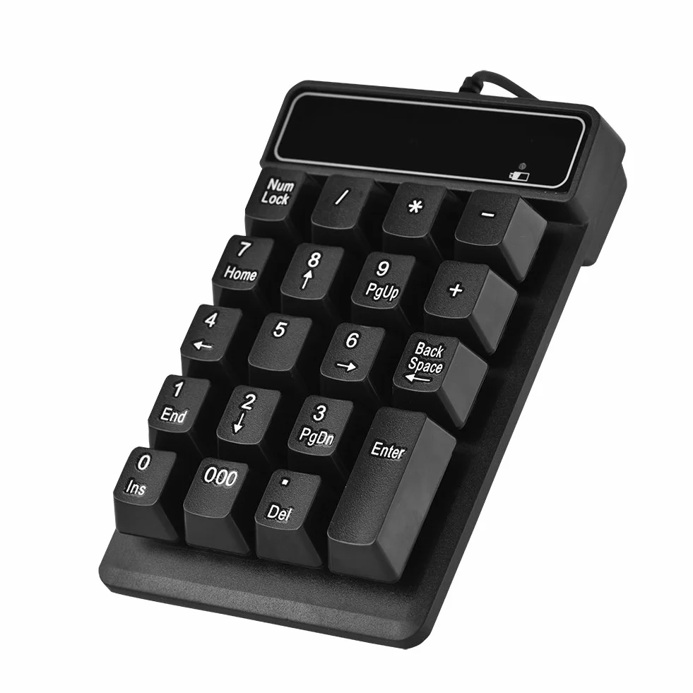 Vbestlife Klawiatura numeryczna USB, 1,5 m, przewodowa, 19 klawiszy, klawiatura numeryczna, podkładka numeryczna, do laptopa z systemem