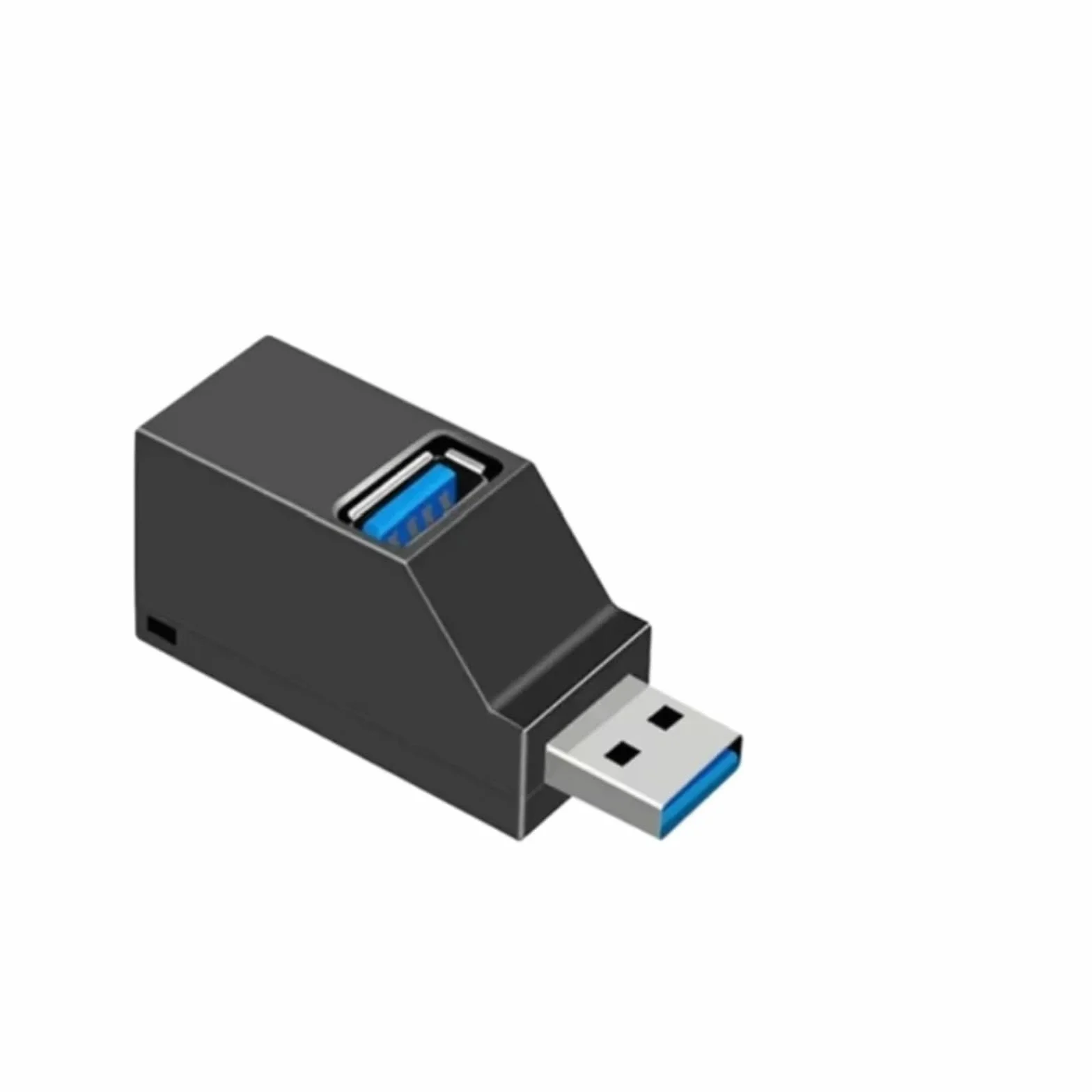 Hub USB 3.0 1-3 porty do mini rozdzielacza do laptopa, szybki adapter ekspander do PC (czarny)