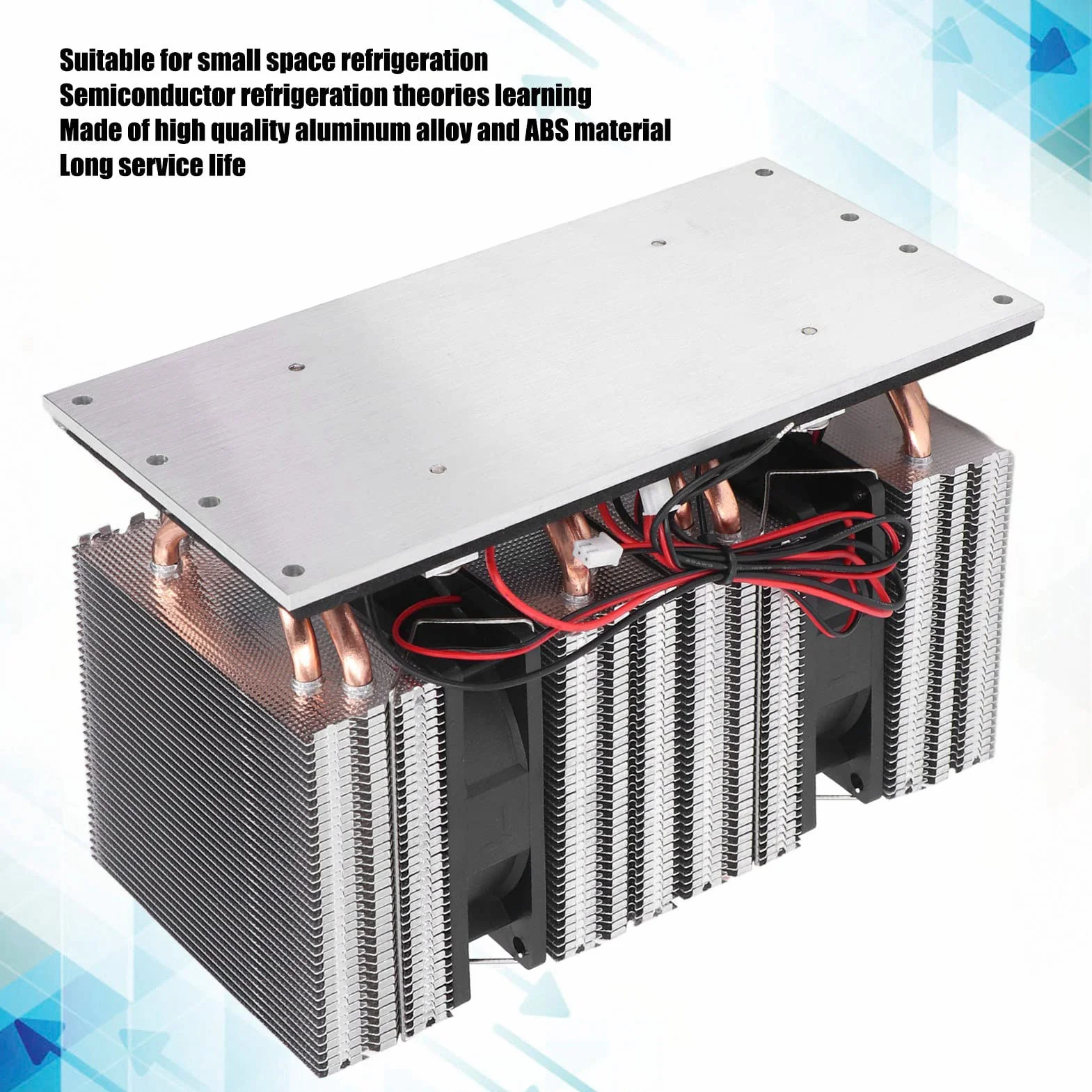 Acouto System AkcesorióW do Innych urządzeń Chłodniczych, Przenośny moduł Chłodniczy do Samodzielnego Montażu, Dwurdzeniowe Urządzenie Chłodzące Powietrzem 12 V 240 W Stop Aluminium ABS