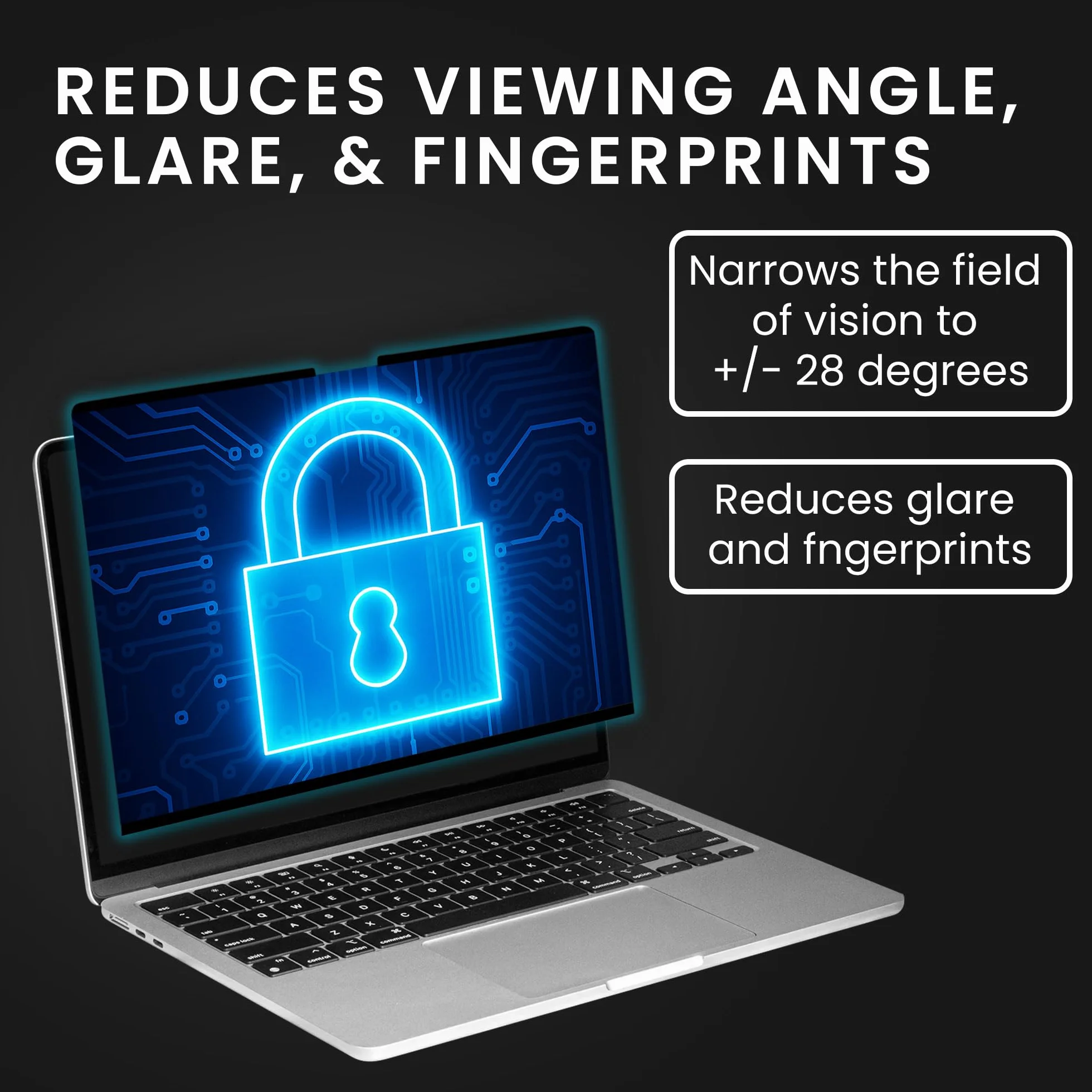 kwmobile Folia prywatności kompatybilna z Apple MacBook Air 15 M5 2026 A3448 – magnetyczny filtr prywatności – filtr antyszpiegowski