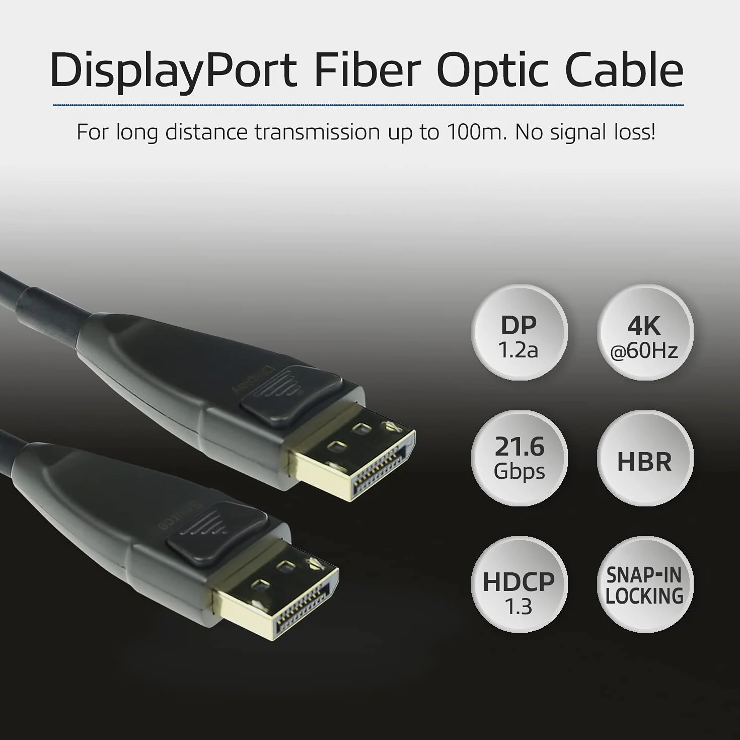 ACT AK4031 Displayport hybrydowy kabel 15 m 4K@60Hz 4:4