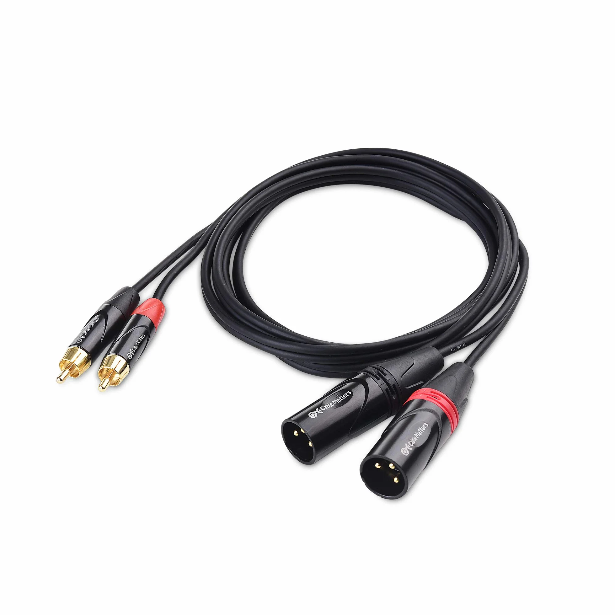 Cable Matters Asymetryczny kabel cinch na XLR 1,8 m podwójny XLR na RCA