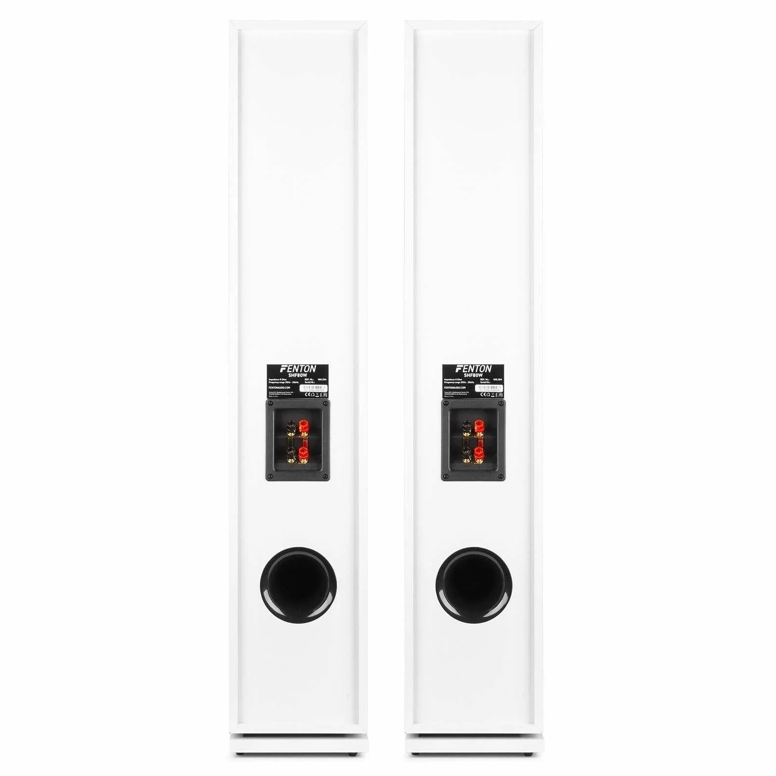 Fenton SHF80W Hifi Speakers 500W - Stylowy 3-drożny zestaw głośników High-End - 3 Woofery + Głośniki wysokotonowe - muzyka, filmy i gry - biały