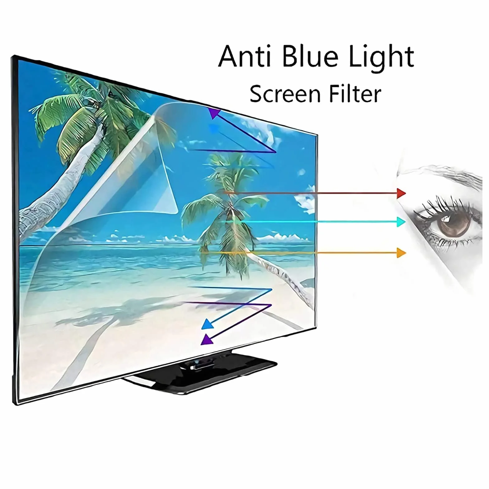 Anti-Blue Screen Protector Matowa folia ochronna Folia przeciwodblaskowa Antyrefleksyjna folia telewizyjna Ochrona przed zarysowaniami, 27-75 cali (HD VERSION)