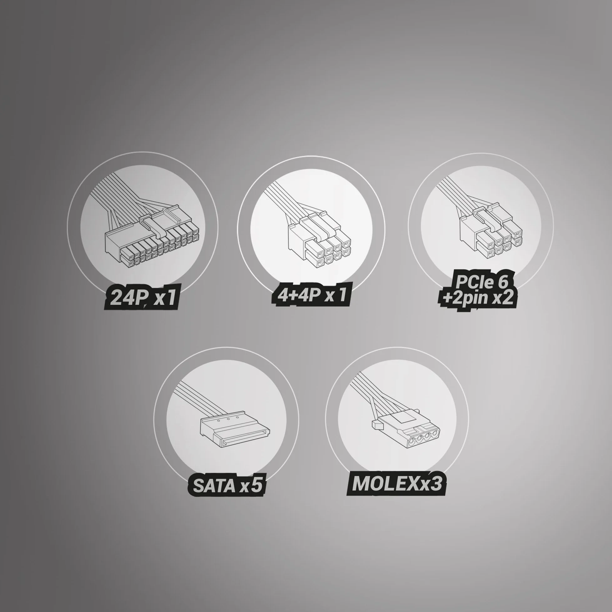 Tacens RADIX VII AG 600S, Zasilacz PC ATX 600W, 10 Lat Gwarancji, 80Plus Silver, 87% Efektywności, Technologie SMD i DC-DC, Wentylator AI-RPM 140mm FDB, Japońskie Kondensatory TK 105º, Czarny