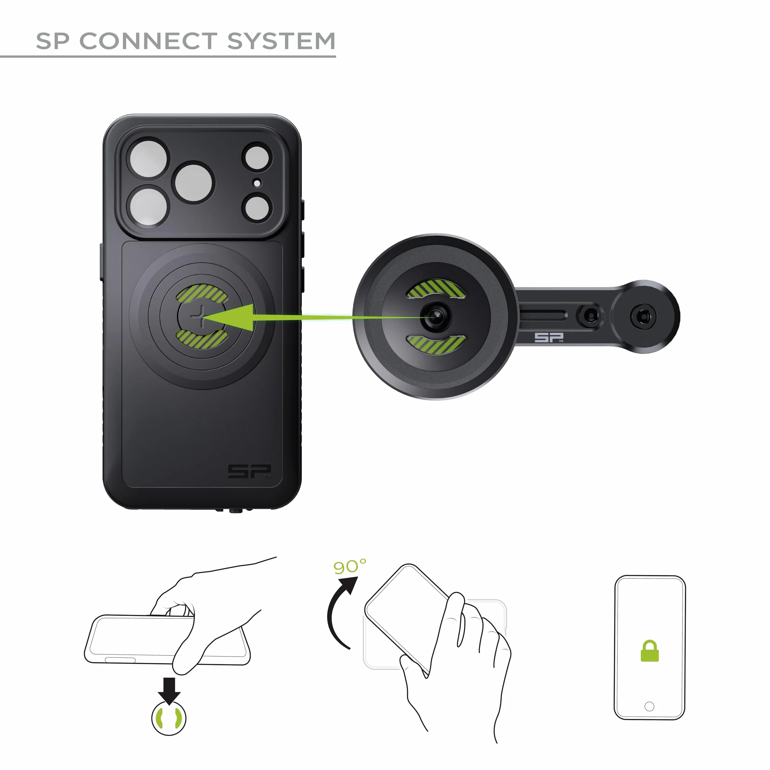 SP CONNECT Moto Bundle II AVM Xtreme | SPC+ | uchwyt kompatybilny z Samsung S26 Ultra | uchwyt na telefon komórkowy do motocykla | uchwyt na telefon komórkowy | akcesoria tłumiące wibracje do skuterów