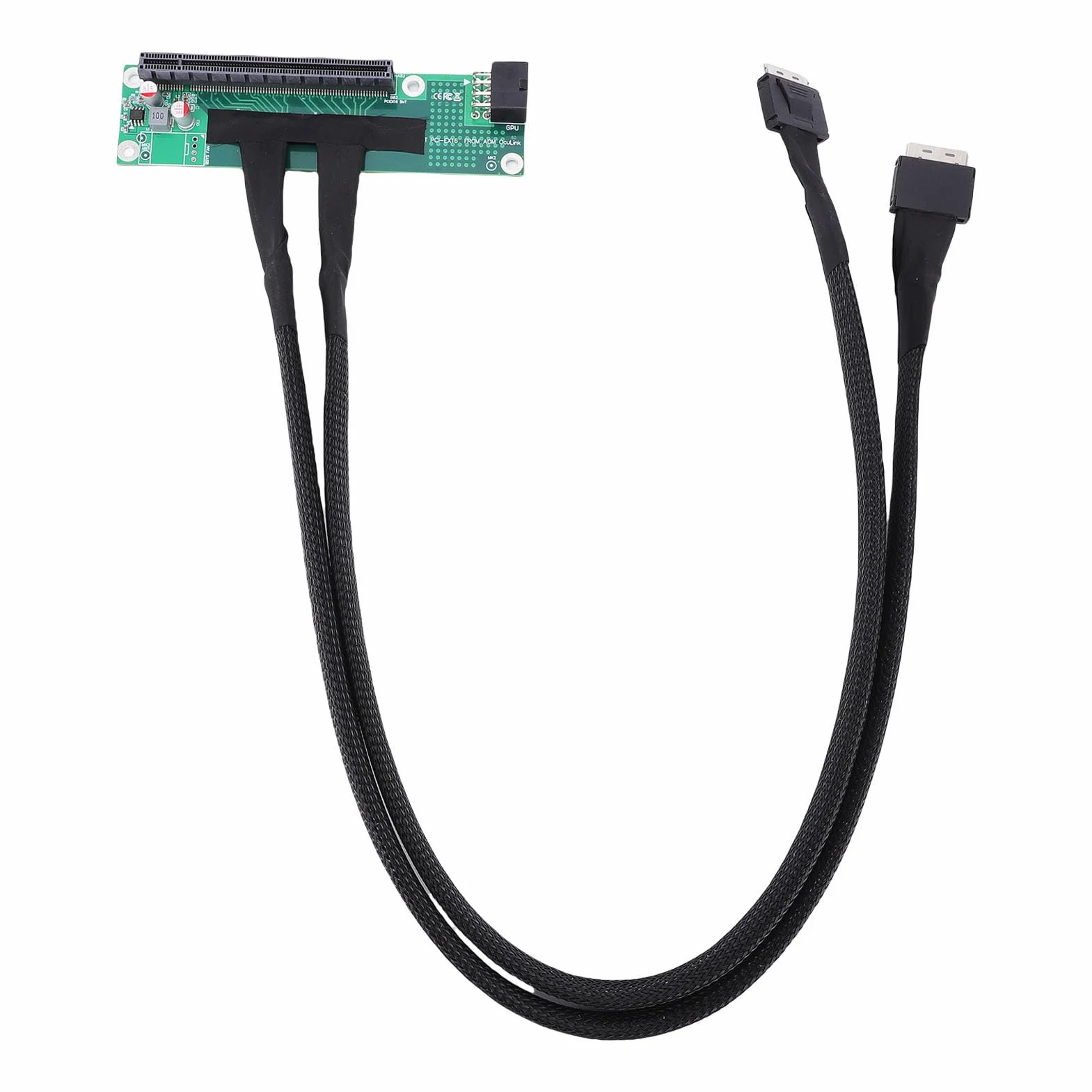 Zunate Kabel Rozgałęziający PCIe 4.0 X16 do Rozdzielacza Płyty Głównej Komputera o Długości 65 Cm