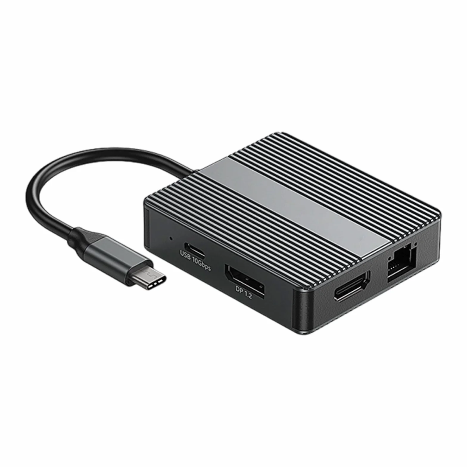 Aluminiowa stacja dokująca USB C 4K 60Hz HDTV 2xUSB3.2+Gigabit Ethernet szybkie ładowanie do laptopa tabletu PC aluminiowa stacja dokująca