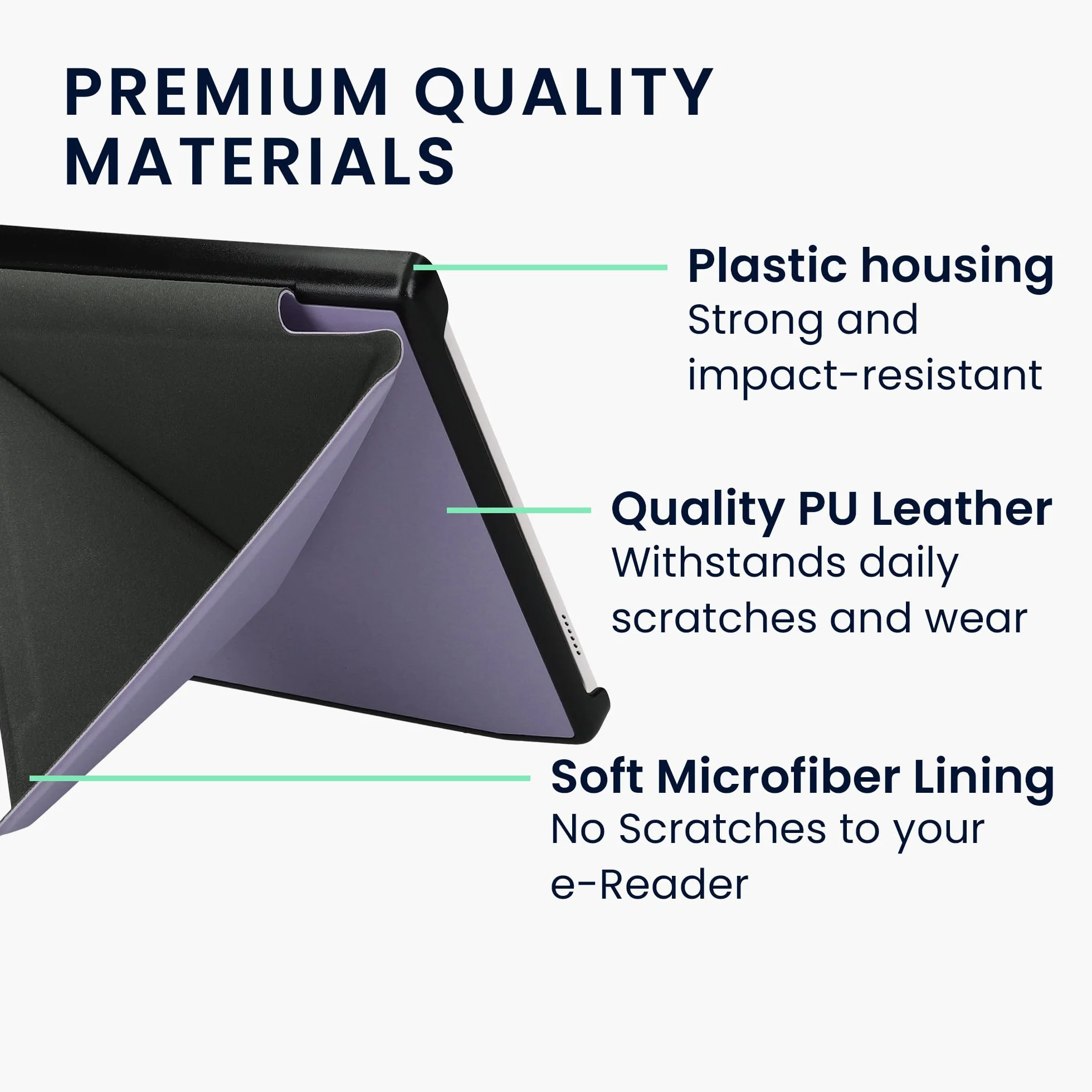 kwmobile Etui kompatybilne z Pocketbook Era/Era Color Stand Case - Etui z klapką Origami z magnetycznym zamknięciem - Fioletowy