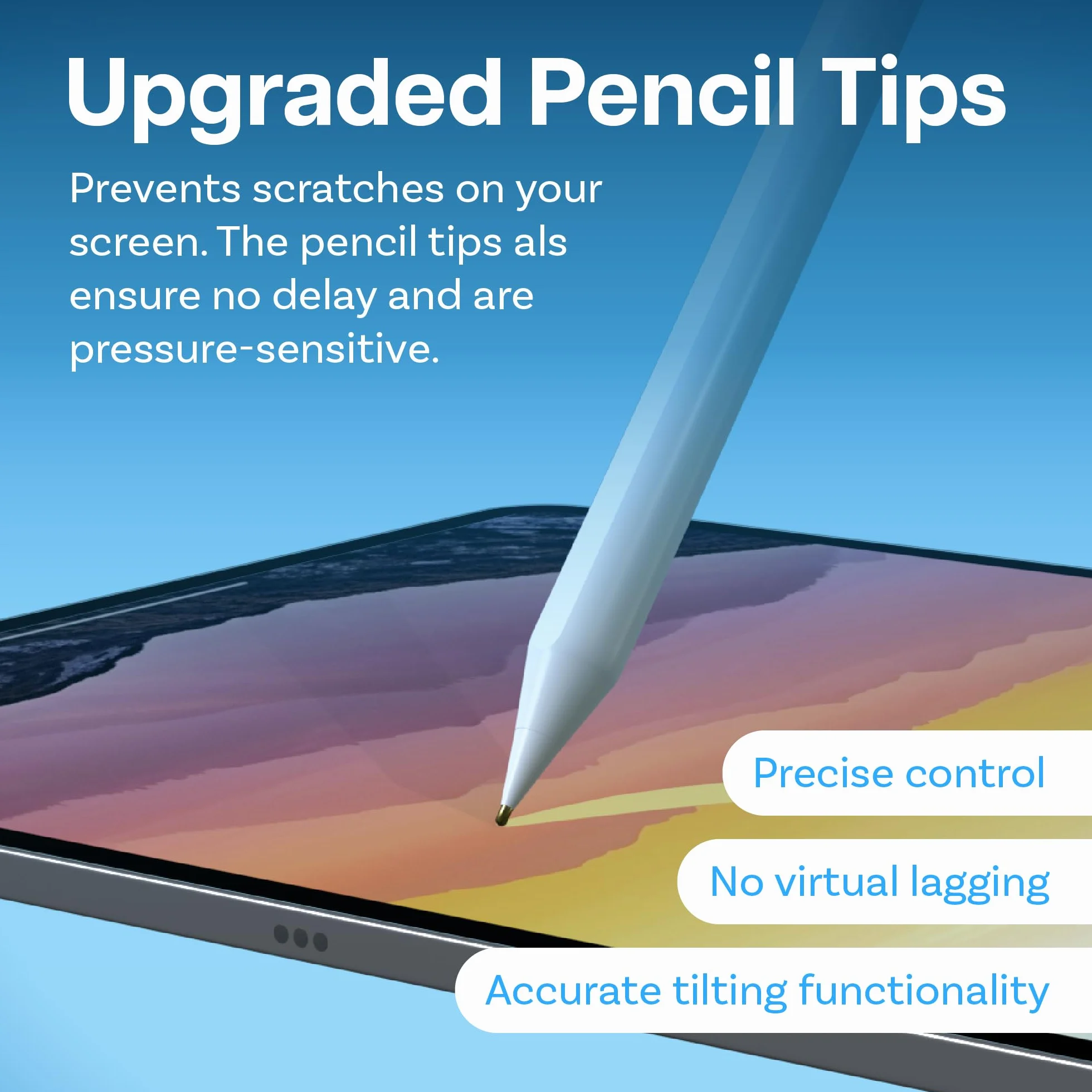 MMOBIEL Końcówki Rysika Wymienne Kompatybilne z Apple Pencil 1. & 2. Gen/USB-C/Pro - 5 Sztuki - Wkłady iPencil Wymiennymi Końcówkami Kompatybilne z Apple Pencil - Bardzo Czułe Końcówki iPencil - Białe