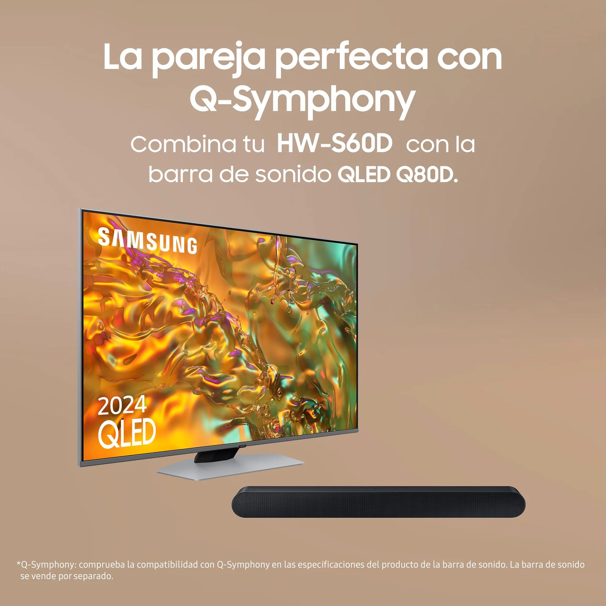 Samsung Soundbar HW-S60D/ZF serii S, 7 głośników, bezprzewodowy Dolby Atmos, 5.0-kanałowy dźwięk, Q-Simphony, Alexa, kompatybilny z Google Assistant, Black 2024