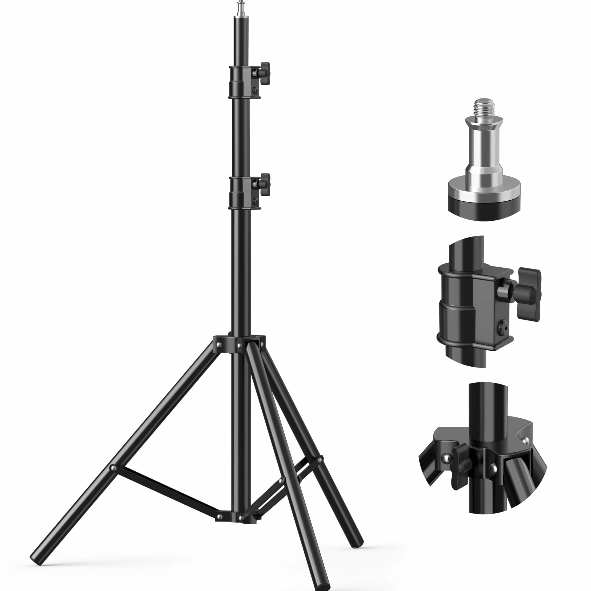 Profesjonalny statyw do fotografii 280 cm, amortyzowany powietrzem metalowy statyw do softboxu, oświetlenia studyjnego, reflektora, światła pierścieniowego, wytrzymałego, maksymalne obciążenie