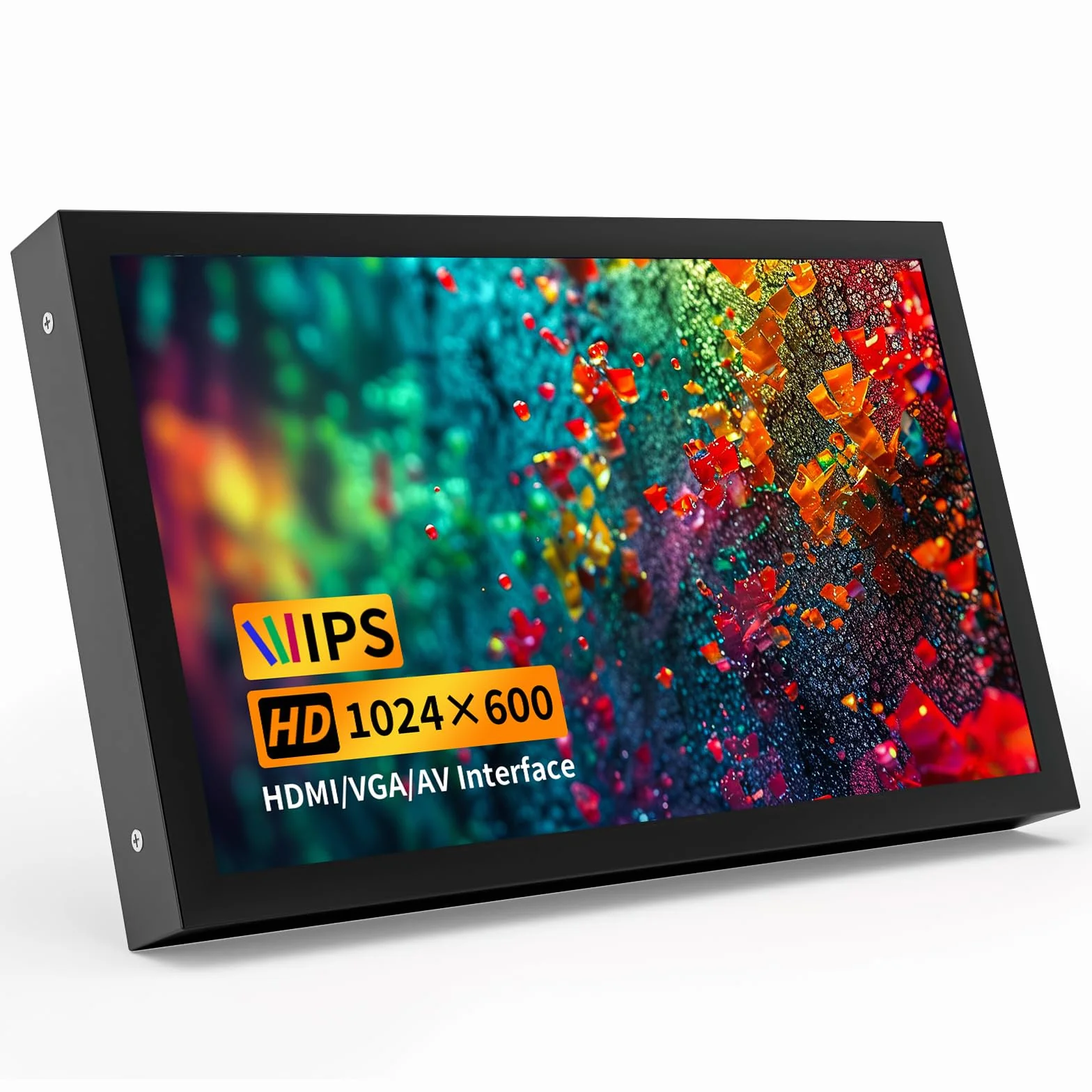 CUQI 7-calowy mini monitor, 1024×600 HD IPS mini ekran z wbudowanymi głośnikami/HDMI/VGA/AV wejście do Raspberry Pi, PC, TV, DVD, CCTV