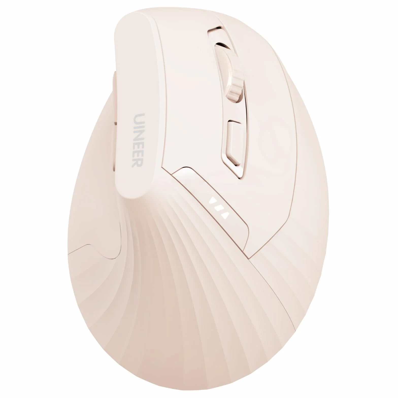 Uineer Pionowa ergonomiczna mysz, bezprzewodowa mysz Bluetooth, 3 urządzenia, cicha | Przełączanie między 3 urządzeniami; boczne kółko przewijania obsługuje poziomą nawigację dokumentów i arkuszy kalkulacyjnych.