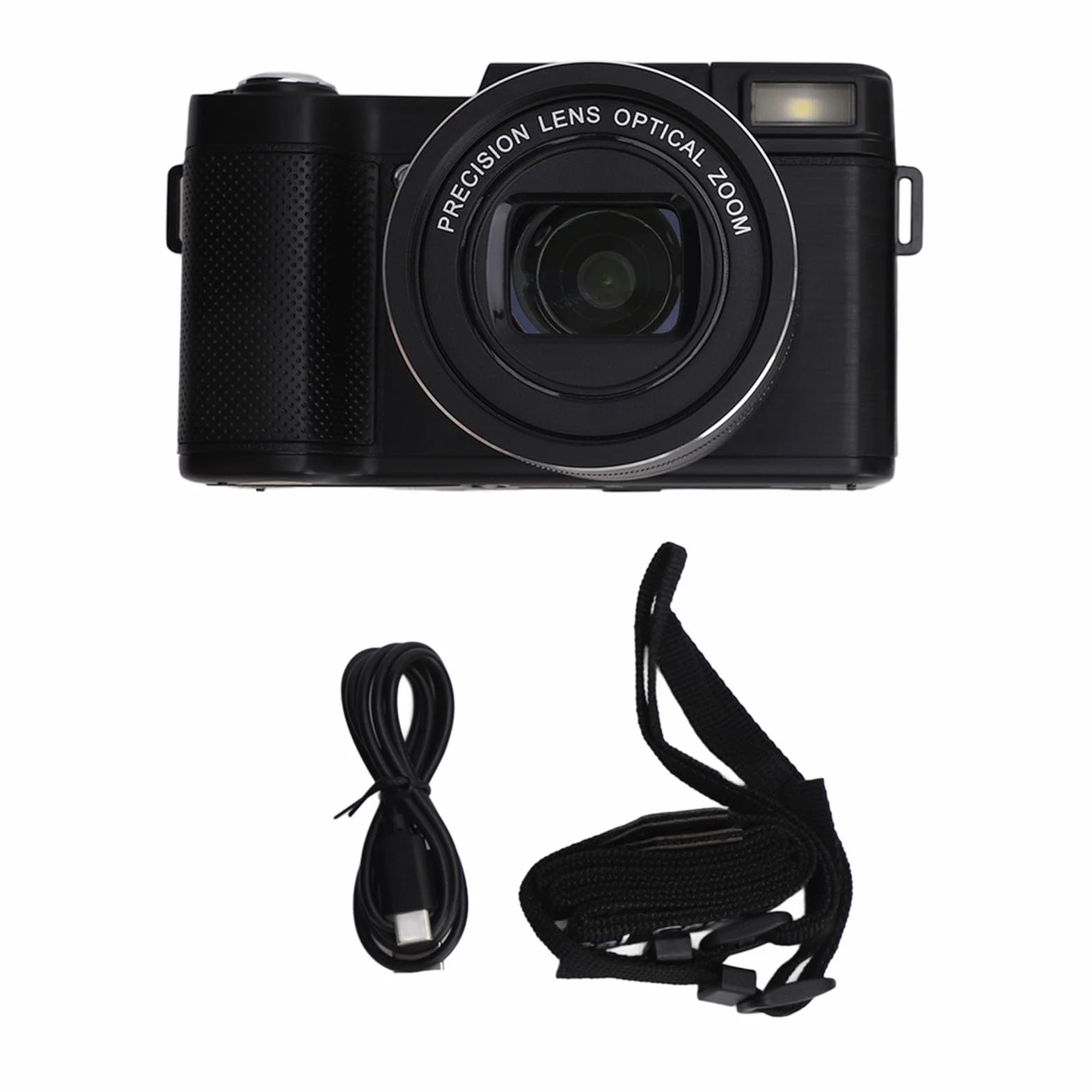 Aparat Cyfrowy, Aparat do Vlogowania HD 4K 48 MP, 3-calowym Odchylanym Ekranem, 5-krotny Zoom Optyczny/8-krotny Zoom Cyfrowy, Tryb Makro, Stabilizator Obrazu, Autofokusem