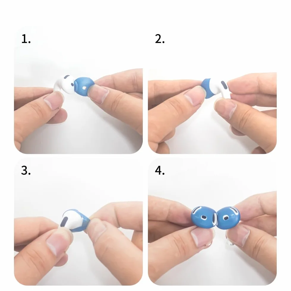 Końcówki douszne do Airpods 4, gumowe, 5 par
