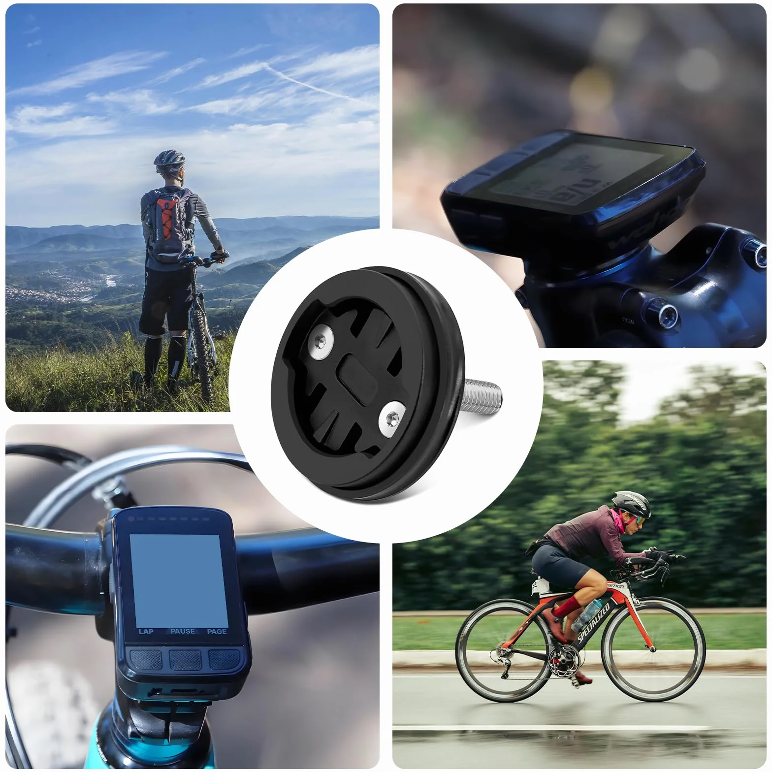 Uchwyt rowerowy do komputera rowerowego Garmin Edge 540 – 3 szt. uchwyt rowerowy na komputer do Garmin, Limit, CatEye, uchwyt, adapter, kompatybilny z Edge, Varia, ze śrubami i narzędziami