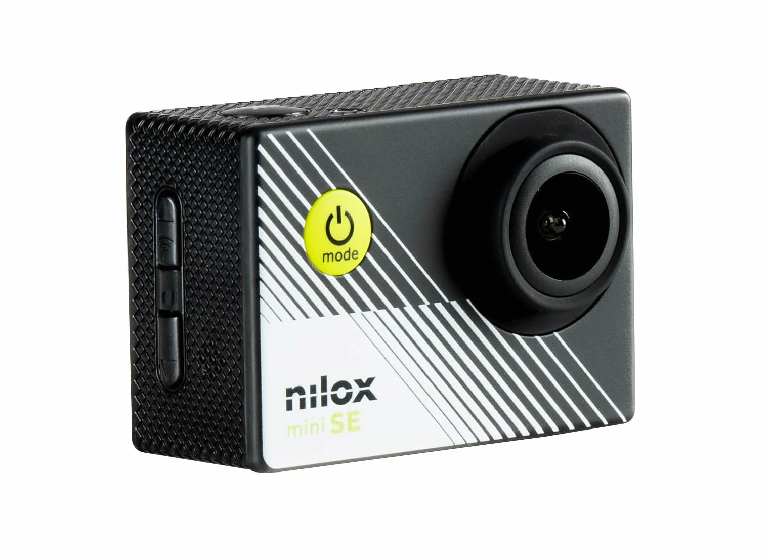 Nilox Action Cam Mini-SE, Action Cam 4k WiFi z rozdzielczością 4K/30 fps, elektroniczny stabilizator, ekran 2" LCD, pamięć 64 GB, kąt widzenia 170°, z wodoodporną obudową do 30 m