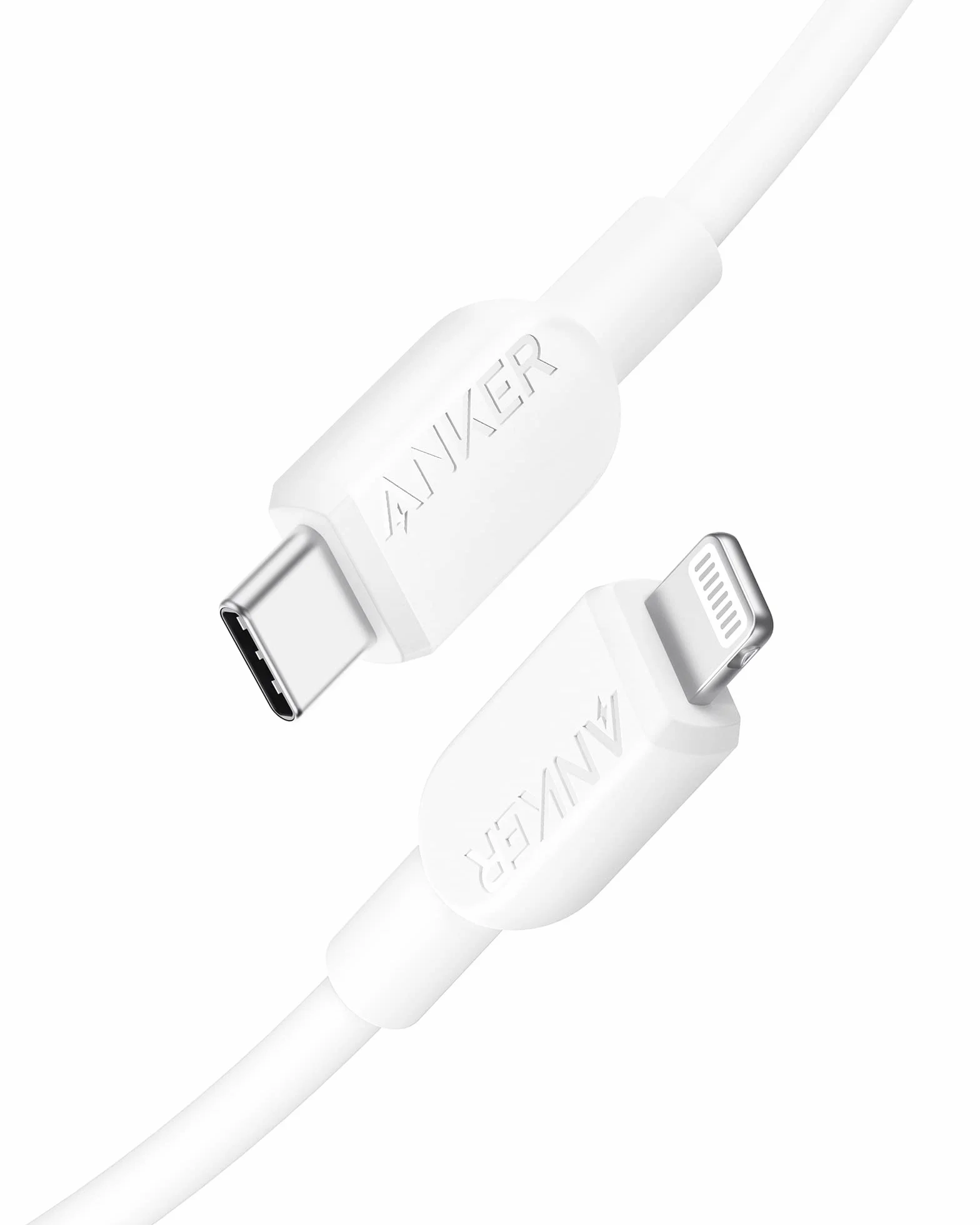 Anker Kabel USB-C do Lightning – certyfikowany MFi, kompatybilny z iPhone 14 i innymi (ładowarka nie jest dołączona), 1,8 m, biały