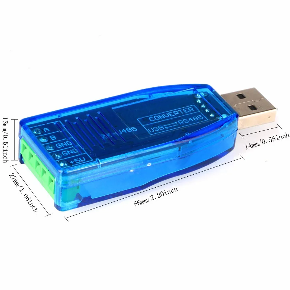Konwerter USB na RS485 z chipem CH340, kompatybilny z Windows/Linux/Mac OS X