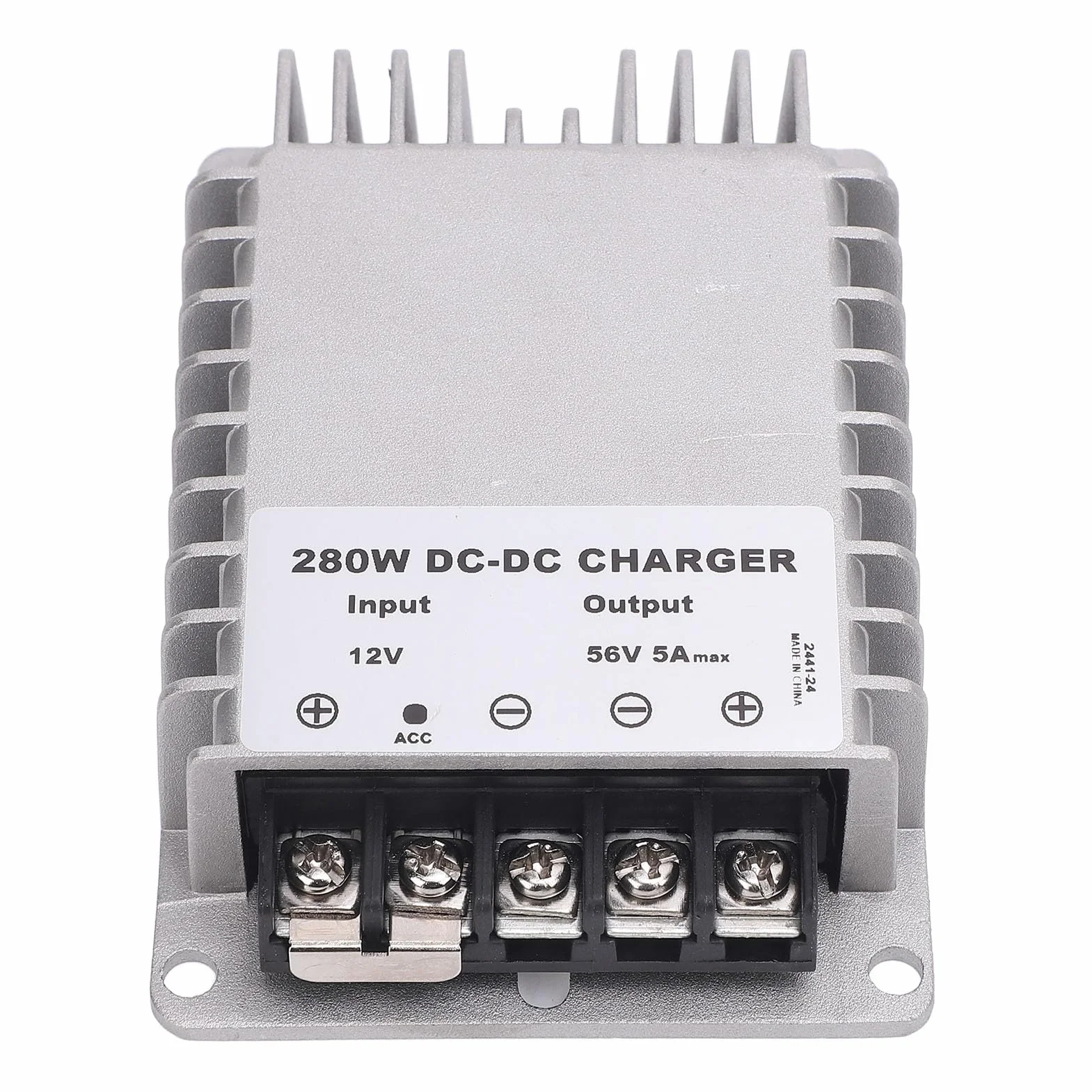 Generic Przetwornica Zwiększająca Napięcie 12 V, Przetwornica Zwiększająca Napięcie 56 V DC ze Stopu Aluminium, 280 W, 5 A, wydajność 94% Zasilacz IP68 Do Routera Gen 3. Domowe Biuro, Do Użytku na
