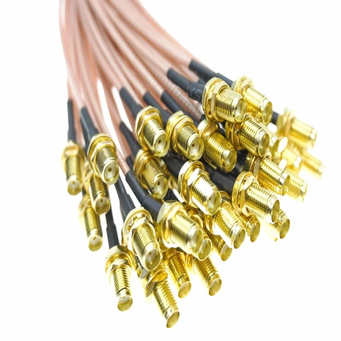LIHUA 5 szt. nowy RG316 SMA męski na SMA żeński zestaw zestaw złącza adapter zaciskowy do przedłużacza pigtail RG-316 niska strata (1 m)