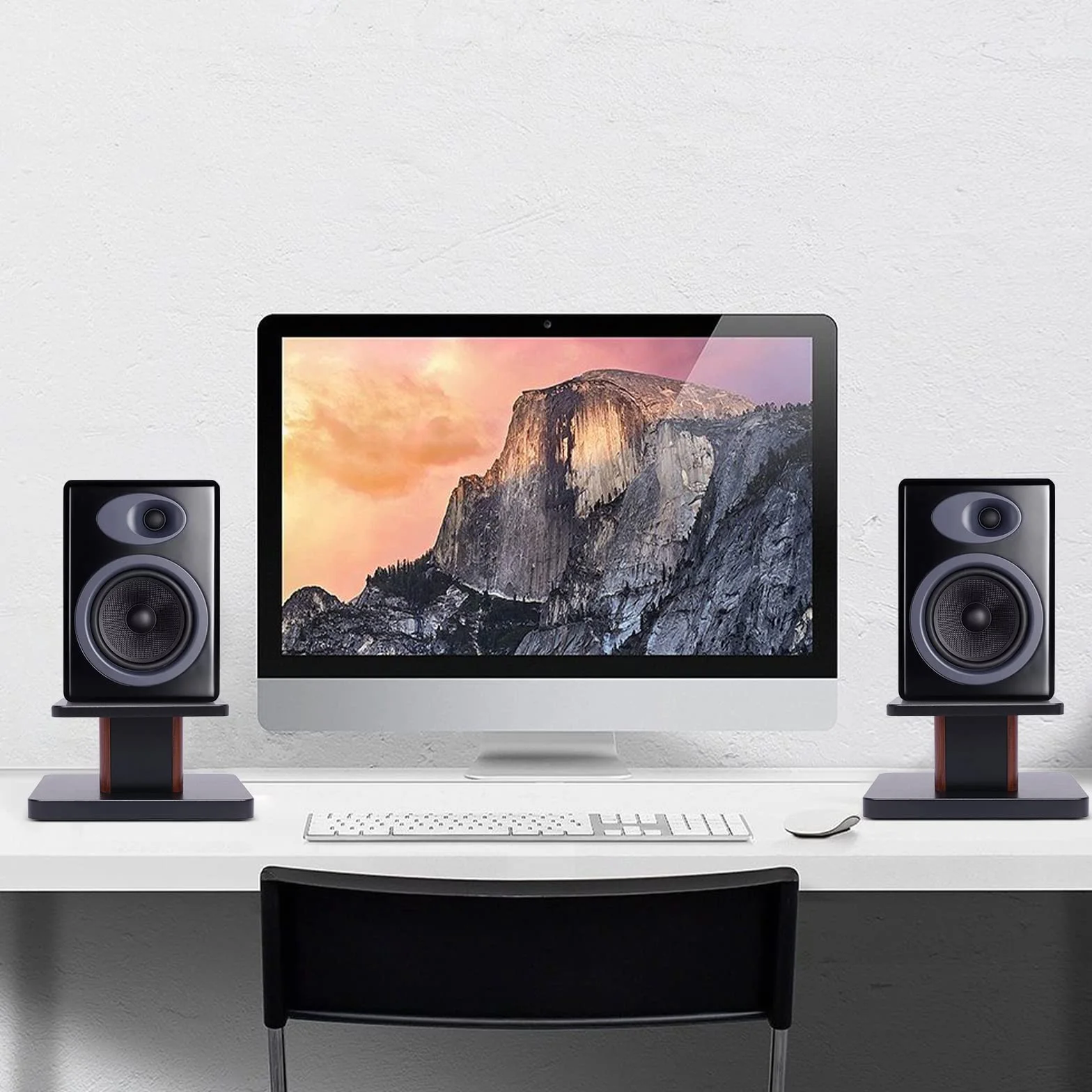 Drewniane stojaki głośnikowe, uniwersalny, mały stojak głośnikowy do kina domowego i audio HiFi, stojak na głośniki podłogowe dla lepszego słuchania