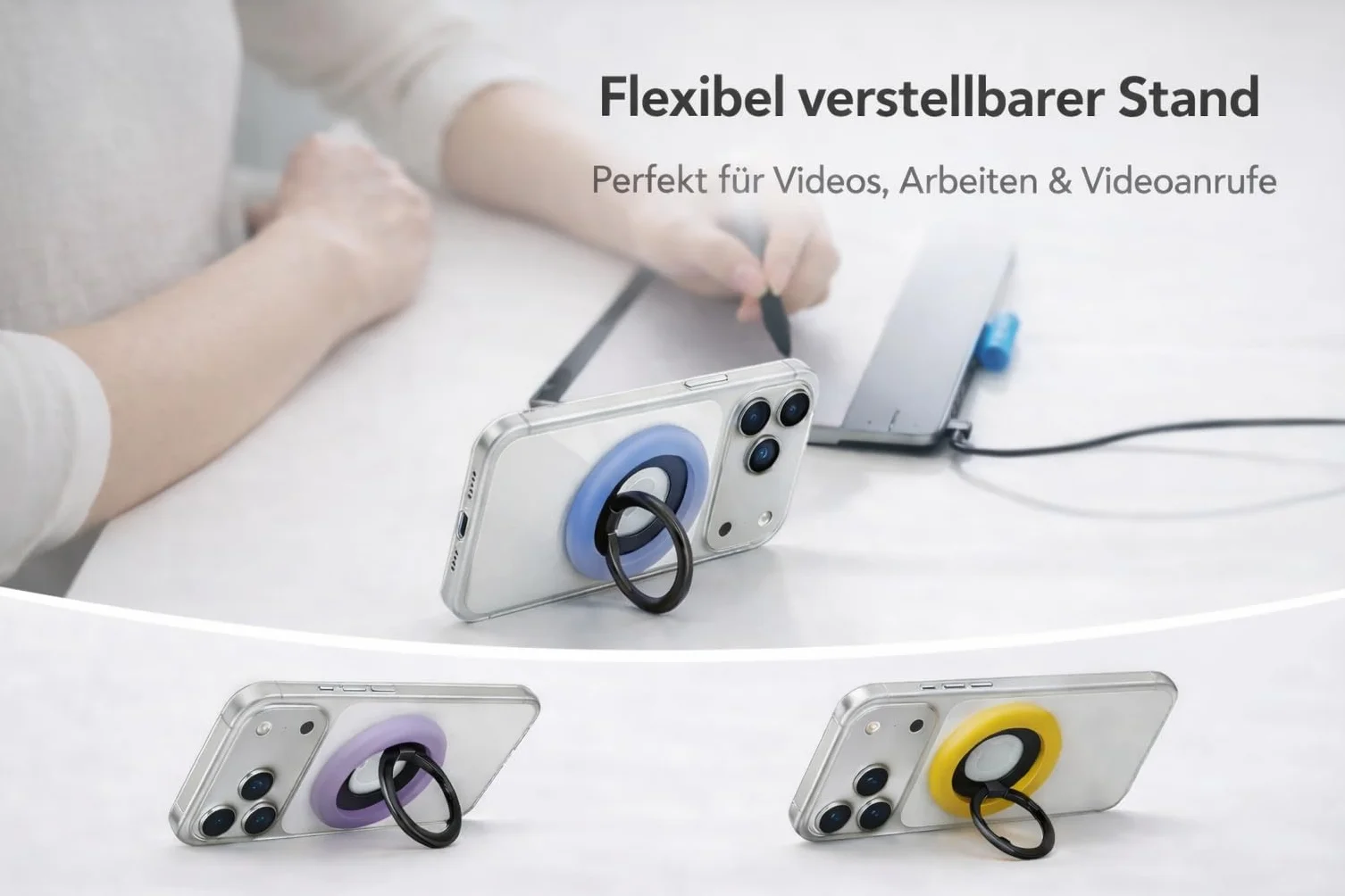 Magnetyczny uchwyt pierścieniowy na telefon AMAYO do MagSafe iPhone 15 Pro Max 14 13 12