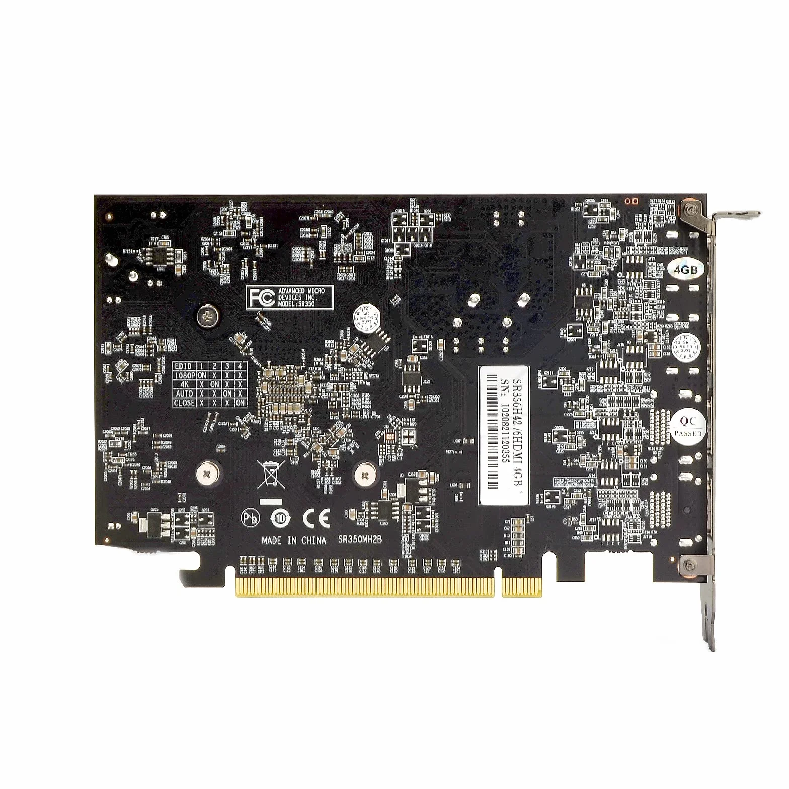 Karta graficzna R7 350 4 GB, 6 natywnych wyjść HDMI, zasilana przez magistralę PCIe 3.0 X16, do handlu akcjami, monitorowania, ściany wideo, wyświetlania detalicznego