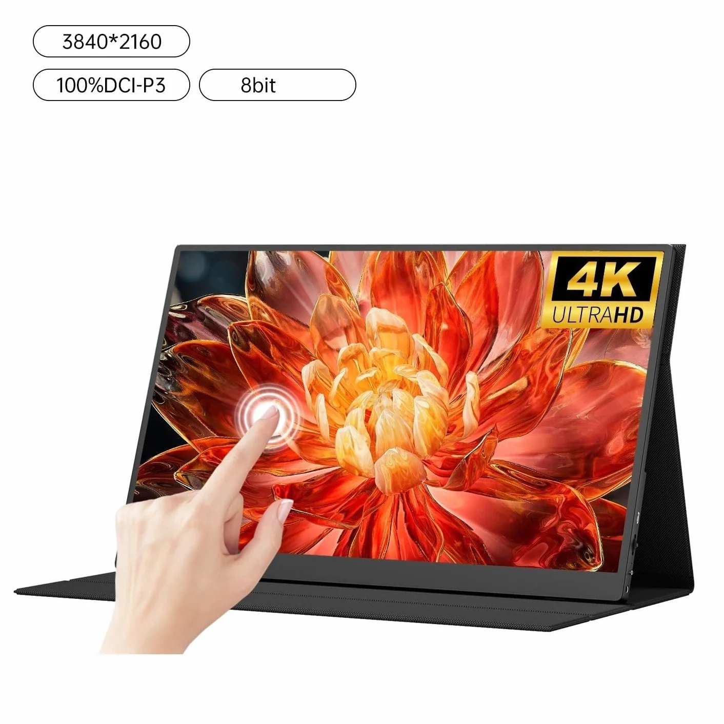 Ekran mobilny 4K HD 17,3-calowy ekran zewnętrzny IPS o jasności 500 nitów do telefonów komórkowych, laptopów i konsol gier
