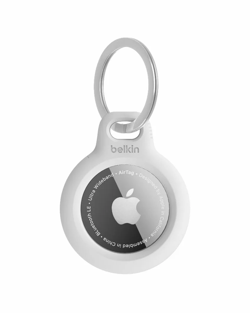 Belkin Etui Belkin AirTag z kółkiem na klucze Odporne na zarysowania akcesorium ochronne na lokalizator AirTag – białe, Biały, Normal
