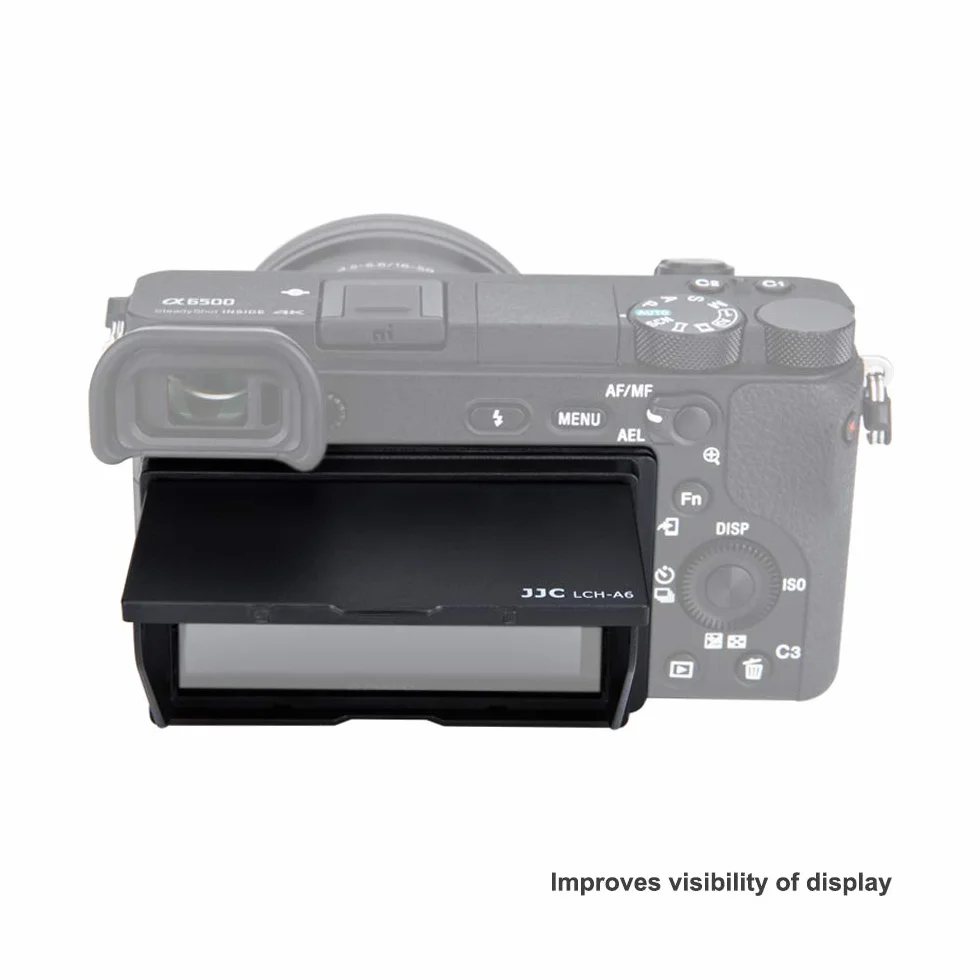 JJC Osłona LCD do aparatu Sony A6600 A6500 A6400 A6300 A6100 A6000 | Antyodblaskowy do osłony przeciwsłonecznej na zewnątrz