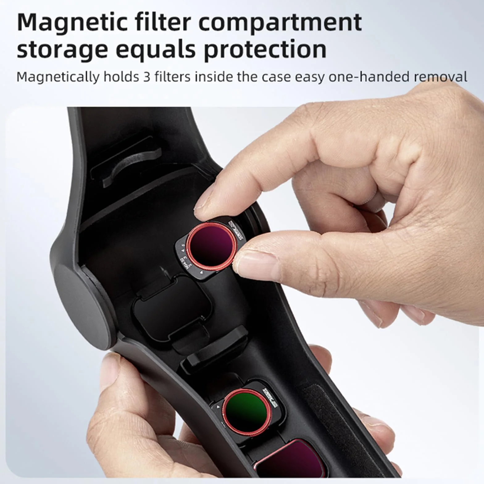 Pokrowiec ochronny z klapką do DJI Osmo Pocket 4, twarda obudowa podróżna z filtrem magnetycznym i konstrukcją One-Pull Flip Design, ochraniacz na gimbal do akcesoriów DJI Pocket 4 (czarny)