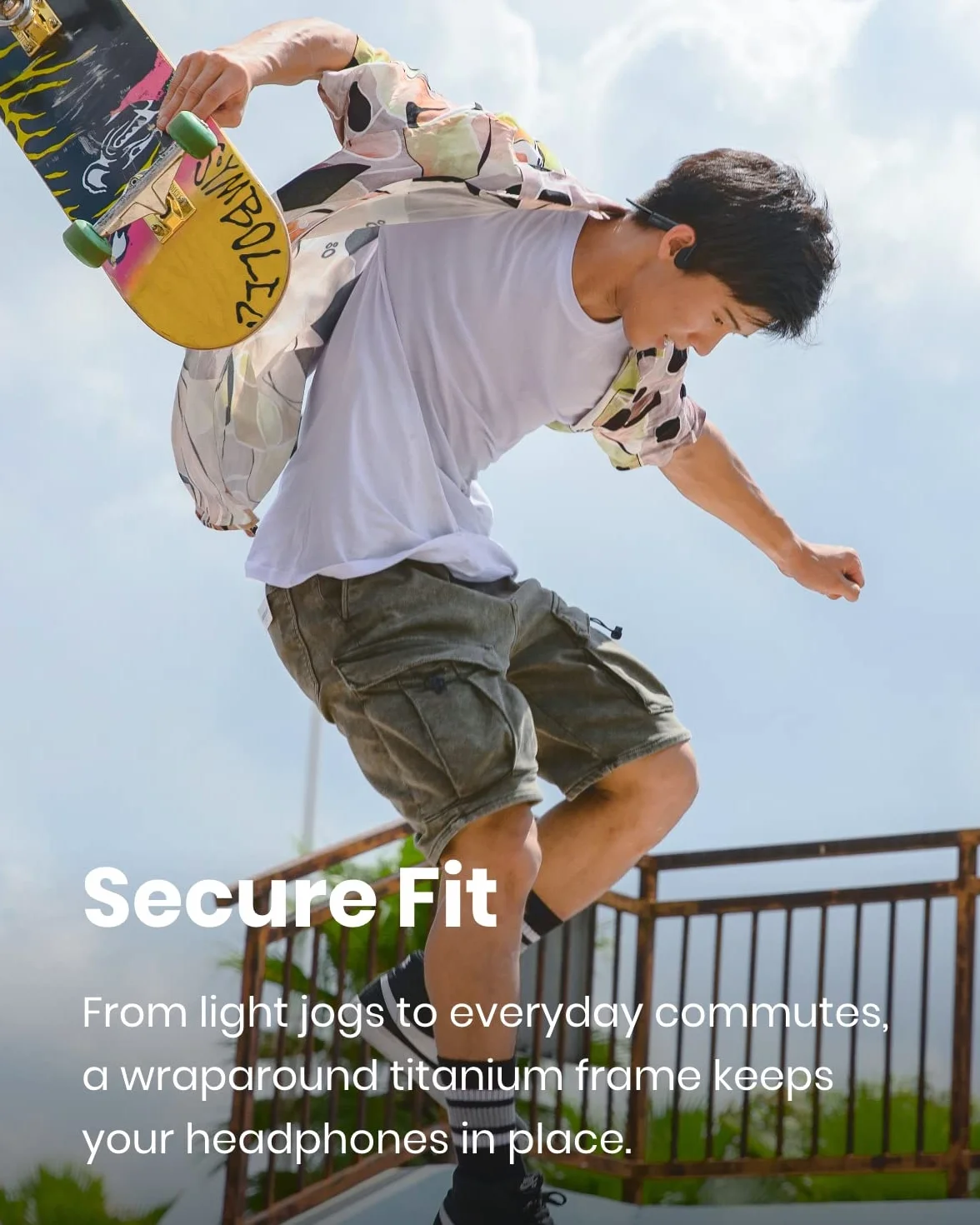 SHOKZ OpenMove Przewodnictwo Kostne, Bezprzewodowe Bluetooth 5.1, Otwarte Uszy, Czysty Dźwięk, Bateria 6h, Waga 29g, IP55, Słyszy Ruch i Otoczenie, do Biegania, Treningu i Codziennego Użytku,Szary
