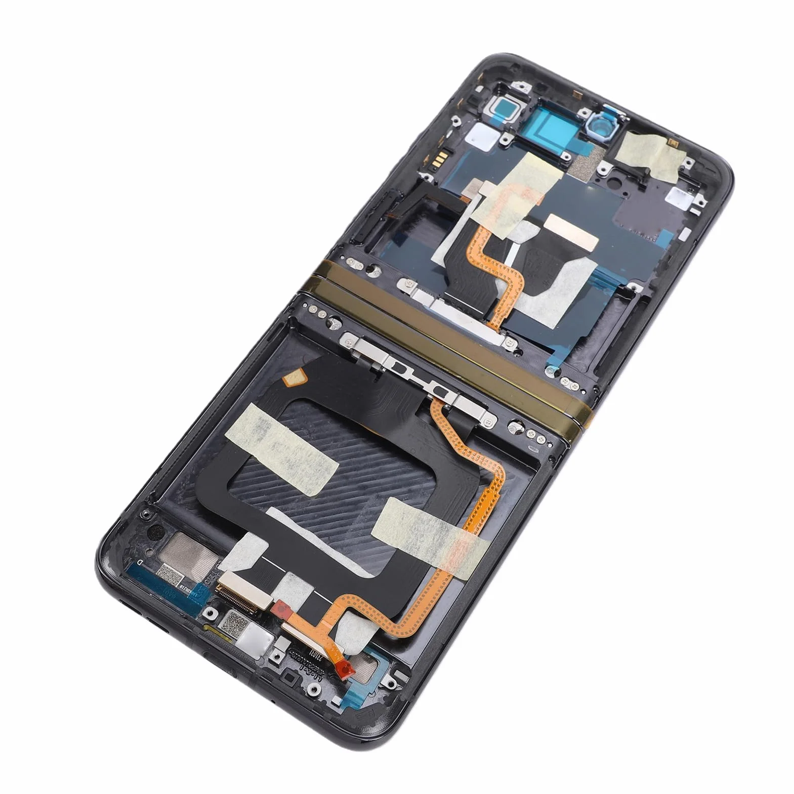 Annadue Wymiana Ekranu LCD z ramką do 2023 Razr+ 40 Ultra, zespół Dotykowego Digitizera 6,9 Cala 3D, Czytnik Linii Papilarnych, Folia Ochronna do Naprawy Telefonu Komórkowego