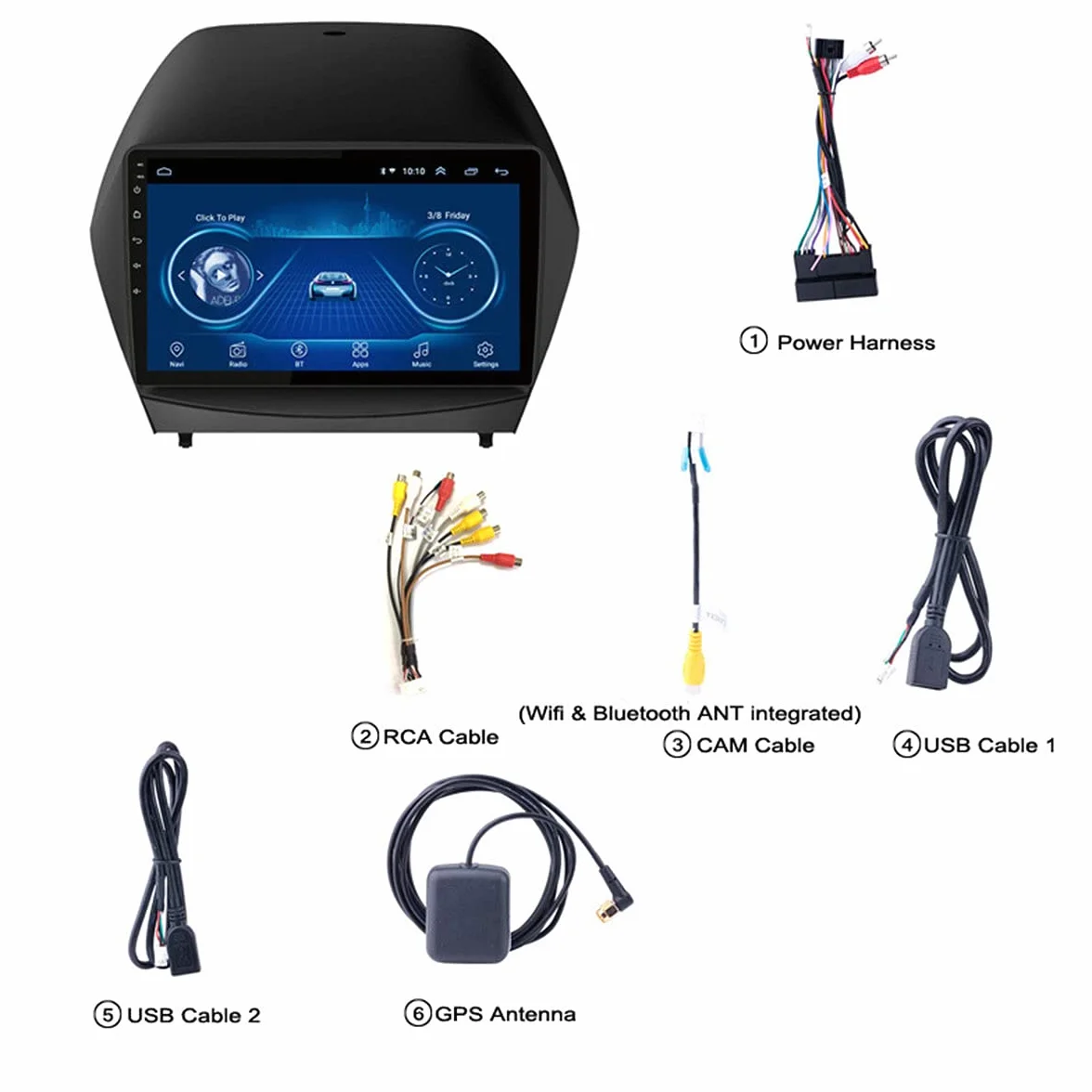 System nawigacji GPS dla lX35 2010-2013 Navigator, unikanie korków, bezpłatna mapa aktualizacji, obsługa łącza lustrzanego, WiFi, GPS, wejście USB, wejście kamery cofania.