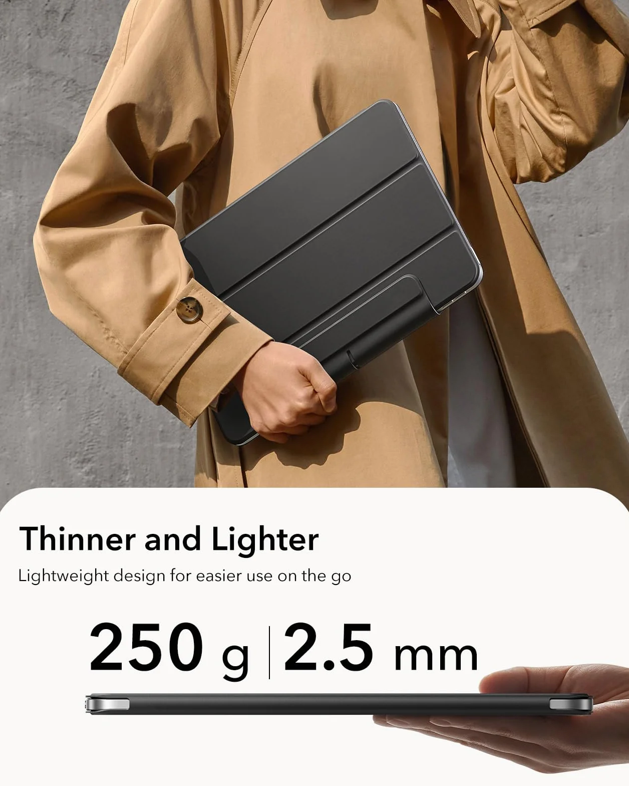 ESR Magnetyczne Etui na iPad Air 4 2020 10,1 cala Czarny
