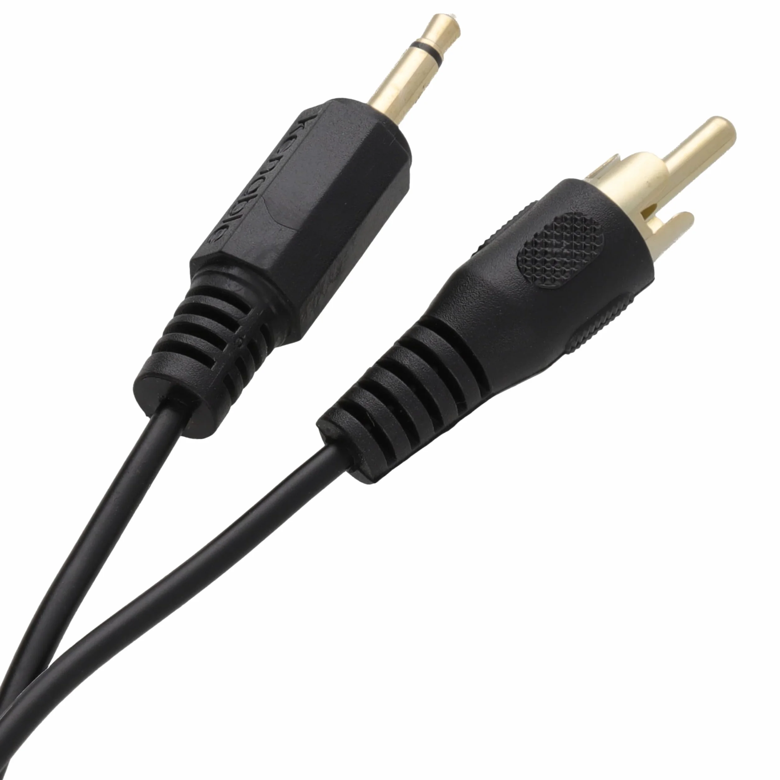 kenable Kabel Audio 3,5mm Mono Jack na RCA Phono 1 m [1 metr/1m] Pozłacane Kontakty Dwukierunkowy Czarny
