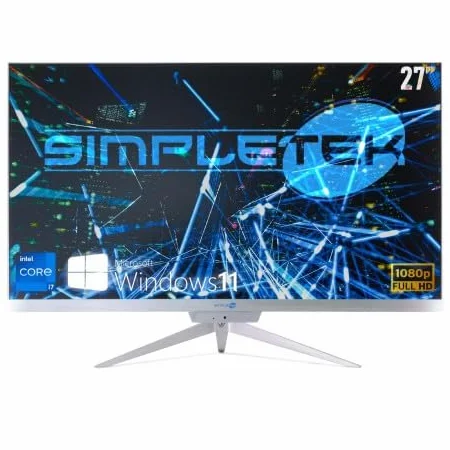 SIMPLETEK All in One RGB Core i7 Windows 11 Pro 27" Full HD RAM 16 GB SSD 2 TB, wbudowana kamera internetowa, WiFi5, Bluetooth, komputer stacjonarny
