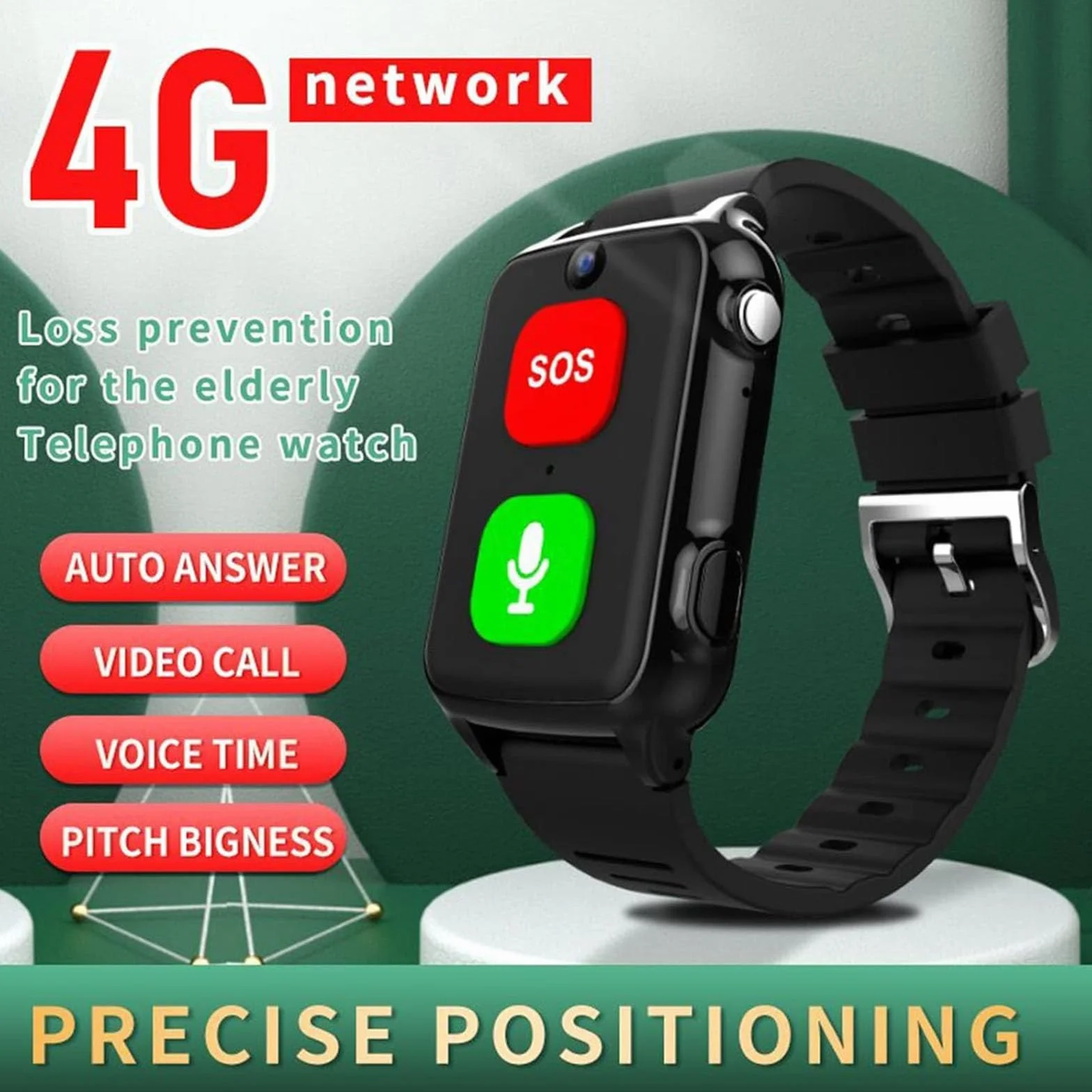 Bransoletka do połączeń alarmowych, bransoletka SOS dla osób starszych, wodoodporna połączenia głosowe 4G, lokalizator GPS dla osób starszych, osobisty alarm z przyciskiem wspomagania awaryjnego