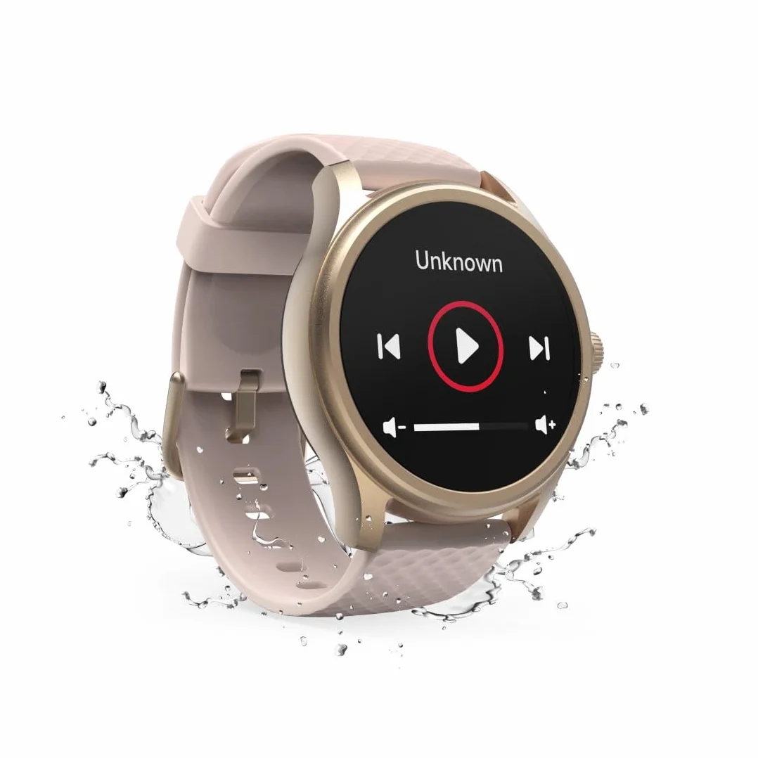 Smartwatch 5010", monitorowanie snu, okrągły, wodoszczelny, 1,38", różowy