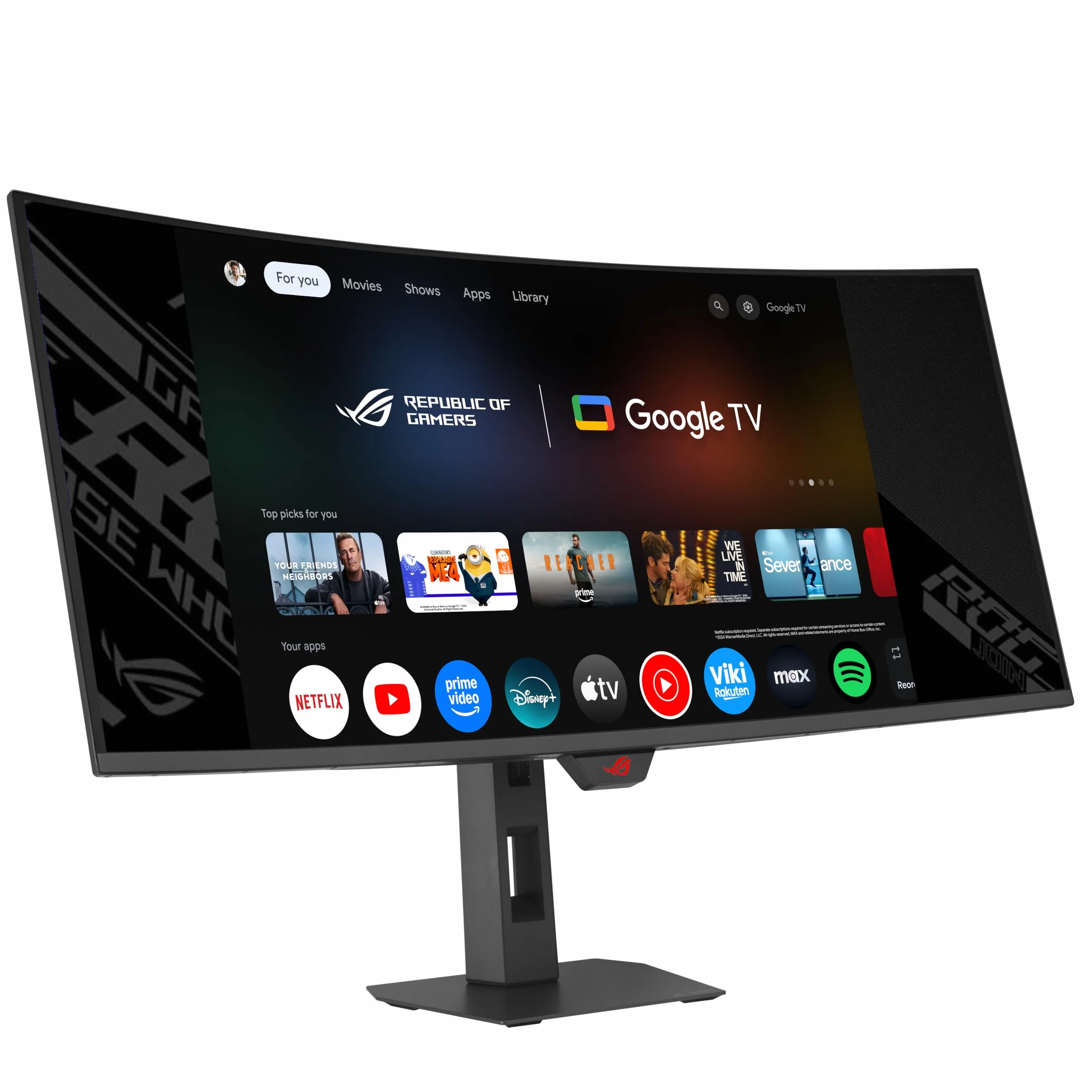 ASUS ROG Strix OLED XG34WCDMTG, zakrzywiony monitor do gier, 34", QD-OLED (3440 x 1440), 0,03 ms Response Time, 240 Hz, kompatybilny z FreeSync i G-Sync, WiFi 6, Dolby Vision i Atmos, czarny