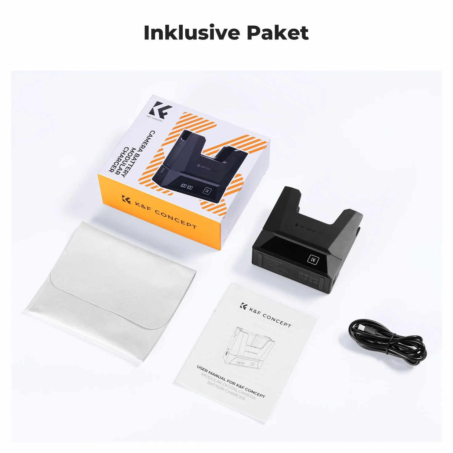 Szybka ładowarka USB-C K&F CONCEPT LP-E6NH 18 W, podwójne ładowanie, gniazdo na kartę SD, inteligentny wyświetlacz cyfrowy, kompatybilna z aparatami Canon EOS R5 R6 R7 5D 6D 7D Mark II i innymi