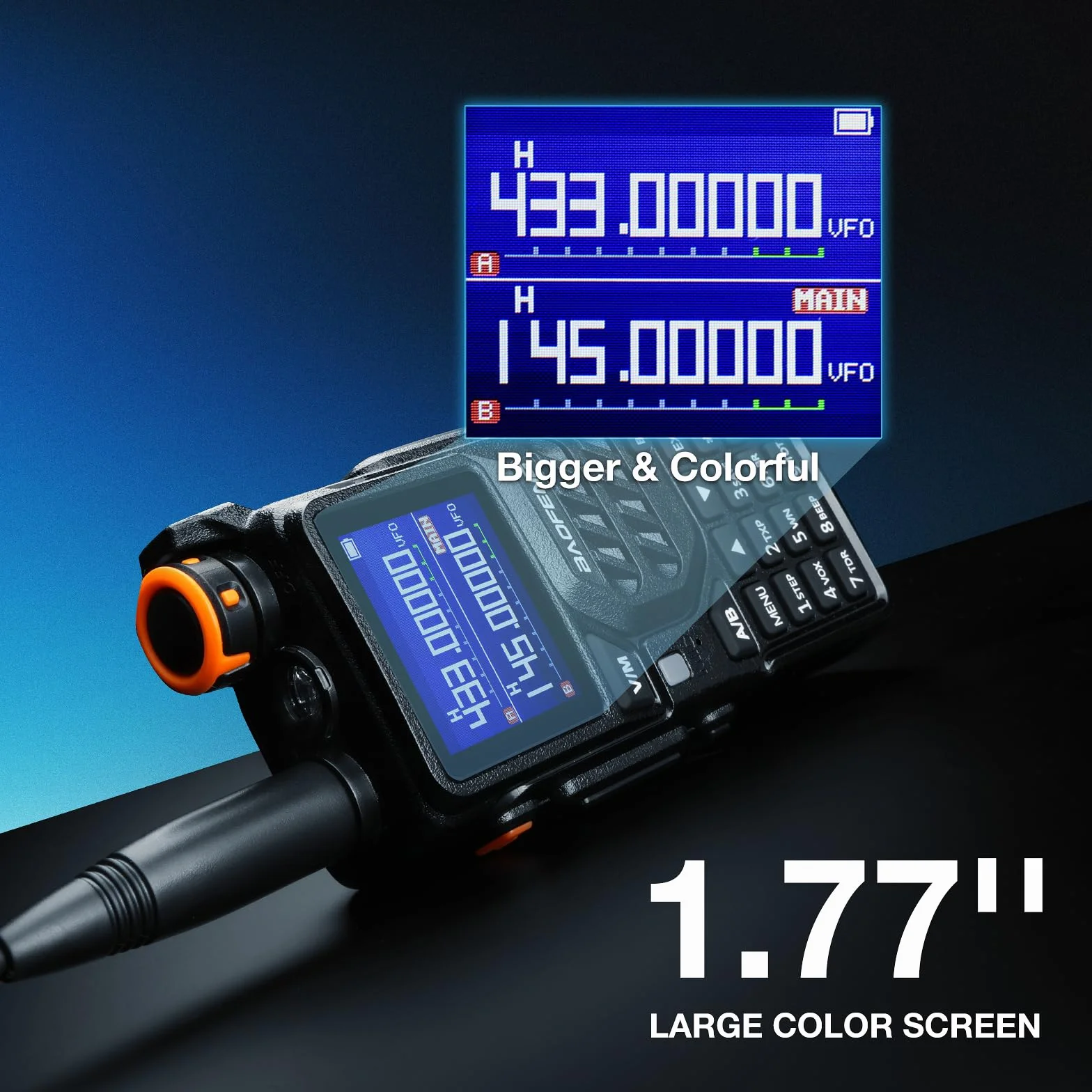 BAOFENG K5PLUS Krótkofalówka Krótkofalówki Radiostacja 10W, VHF/UHF | Dwupasmowe Radio, 10W/7W/4W Regulacja Mocy, Kopiowanie Kodów, Programowanie Chirp, 999 kanałów, Bateria 2500 mAh, port Type-C