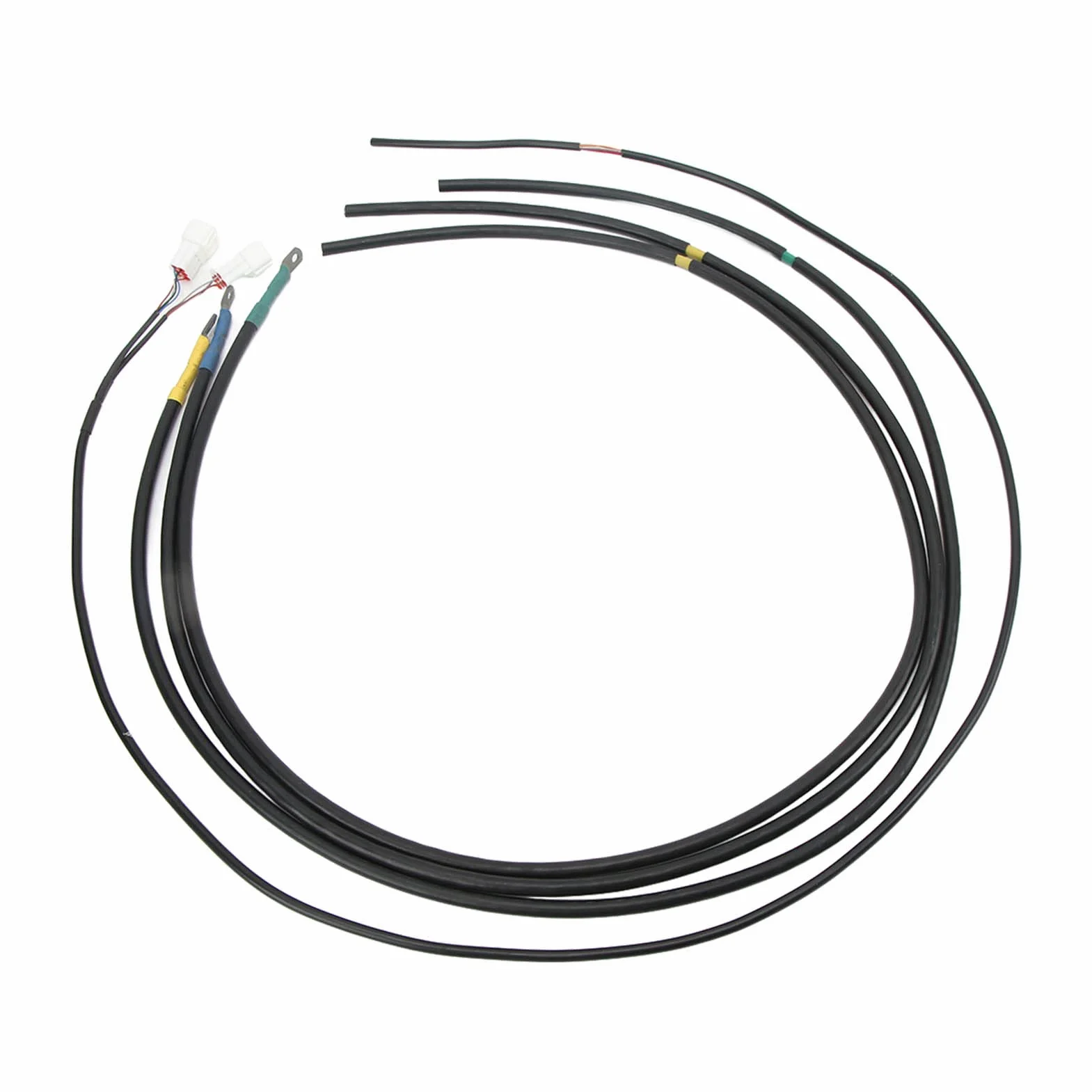 4 szt. Przedłużacz Silnika Miedziany Kabel Połączeniowy Silnika 16 mm² 1,35 M Uniwersalny Dzielony Przewód do Pojazdów Elektrycznych i Motocykli Stabilna przewodność