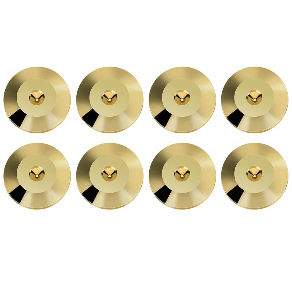 Końcówki głośnikowe 8 szt. Subwoofer Wzmacniacz audio CD Głośnik HiFi Izolator gramofonu Stożek podstawy 25x4mm złota