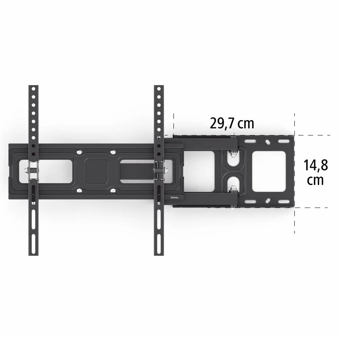 Hama Uchwyt ścienny do telewizora LCD/LED 32"-65" (VESA 400x400, pochył +/- 15°, organizer kabli, 3 przeguby, stal, maks. udźwig 35kg) czarny