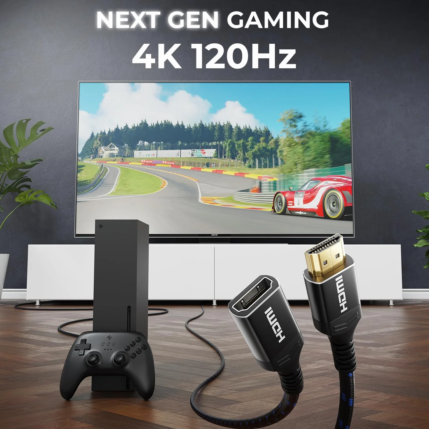 deleyCON 5m 8K HDMI 2.1 Przedłużacz 48Gbps Kabel Przedłużający eARC HDR10+